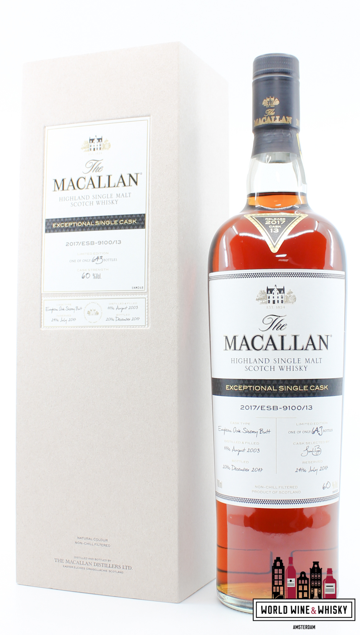 The Macallan Macallan 14 Years Old 2003 2017 - Exceptional Single Cask 2017/ESB-9100/13 - Cask 13 60% (1 of 643)