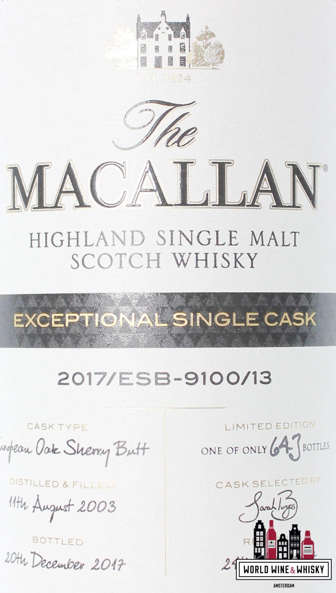 The Macallan Macallan 14 Years Old 2003 2017 - Exceptional Single Cask 2017/ESB-9100/13 - Cask 13 60% (1 of 643)