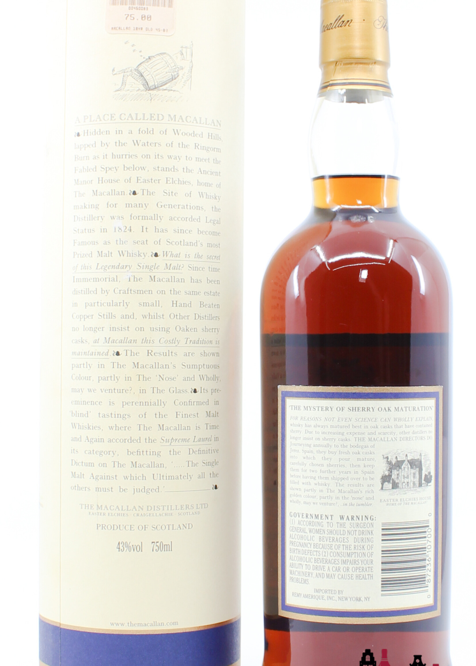 The Macallan Macallan 18 Years Old 1981 1999 Sherry Oak Casks 43% 750ml