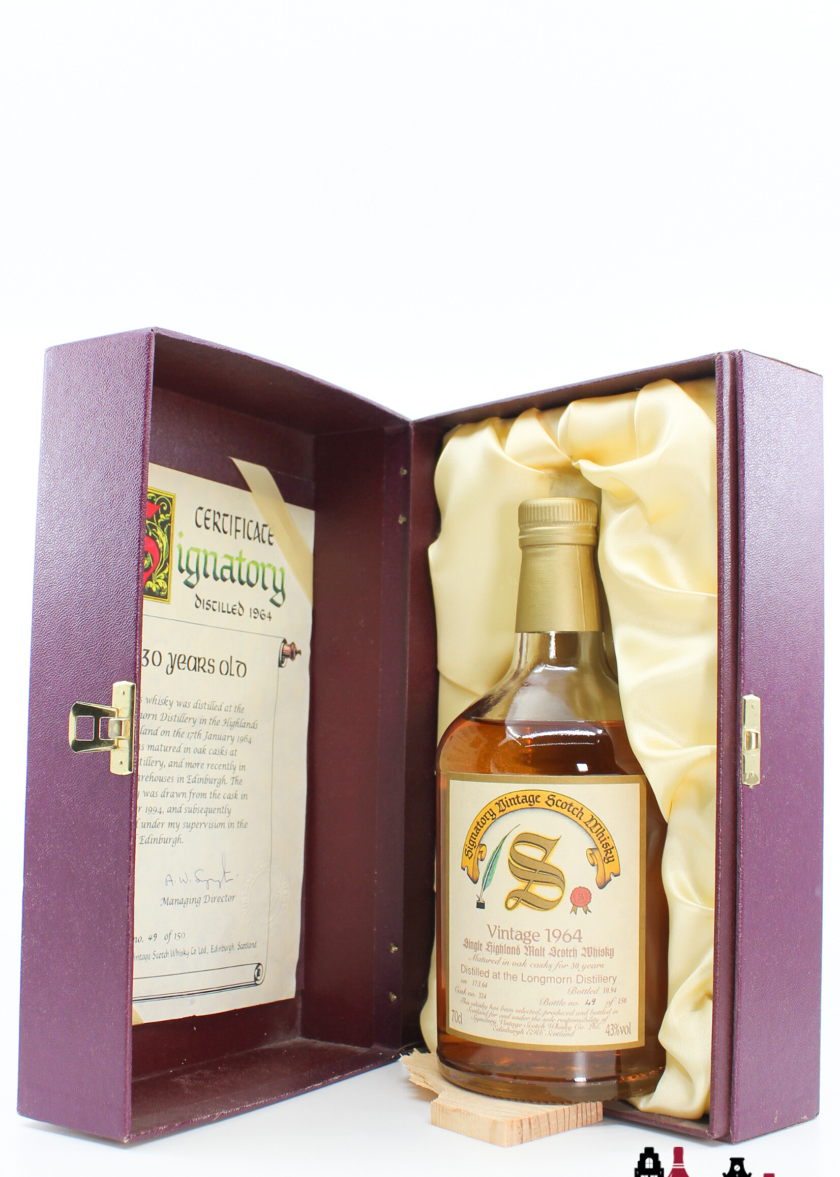 Longmorn Longmorn 30 Years Old 1964 1994 - Cask 324 - Signatory Vintage - Vintage Collection 43% (1 Of 150)