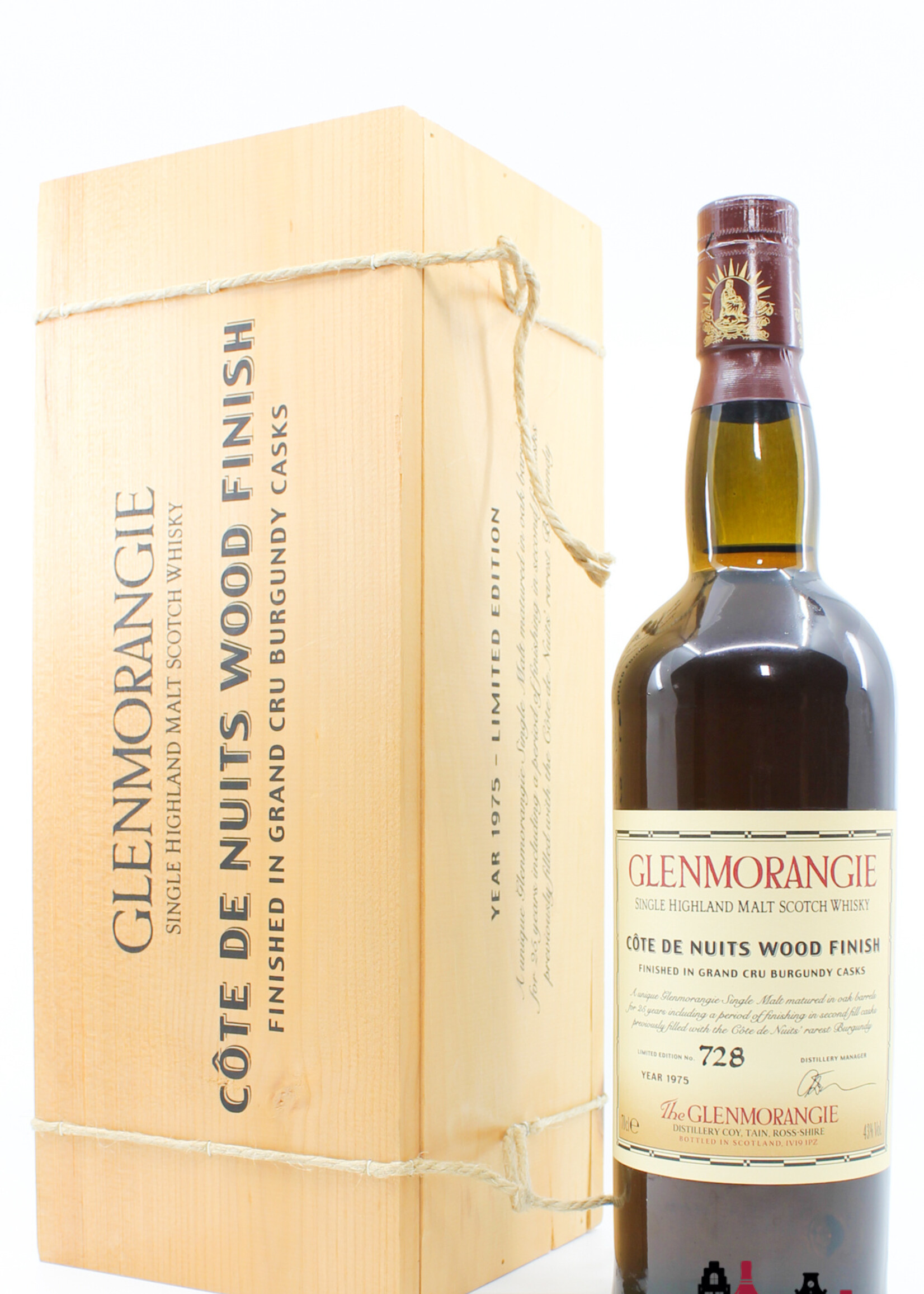 Glenmorangie Glenmorangie 25 Years Old 1975 2000 - Côte de Nuits Wood Finish - Grand Cru Burgundy Casks 43%