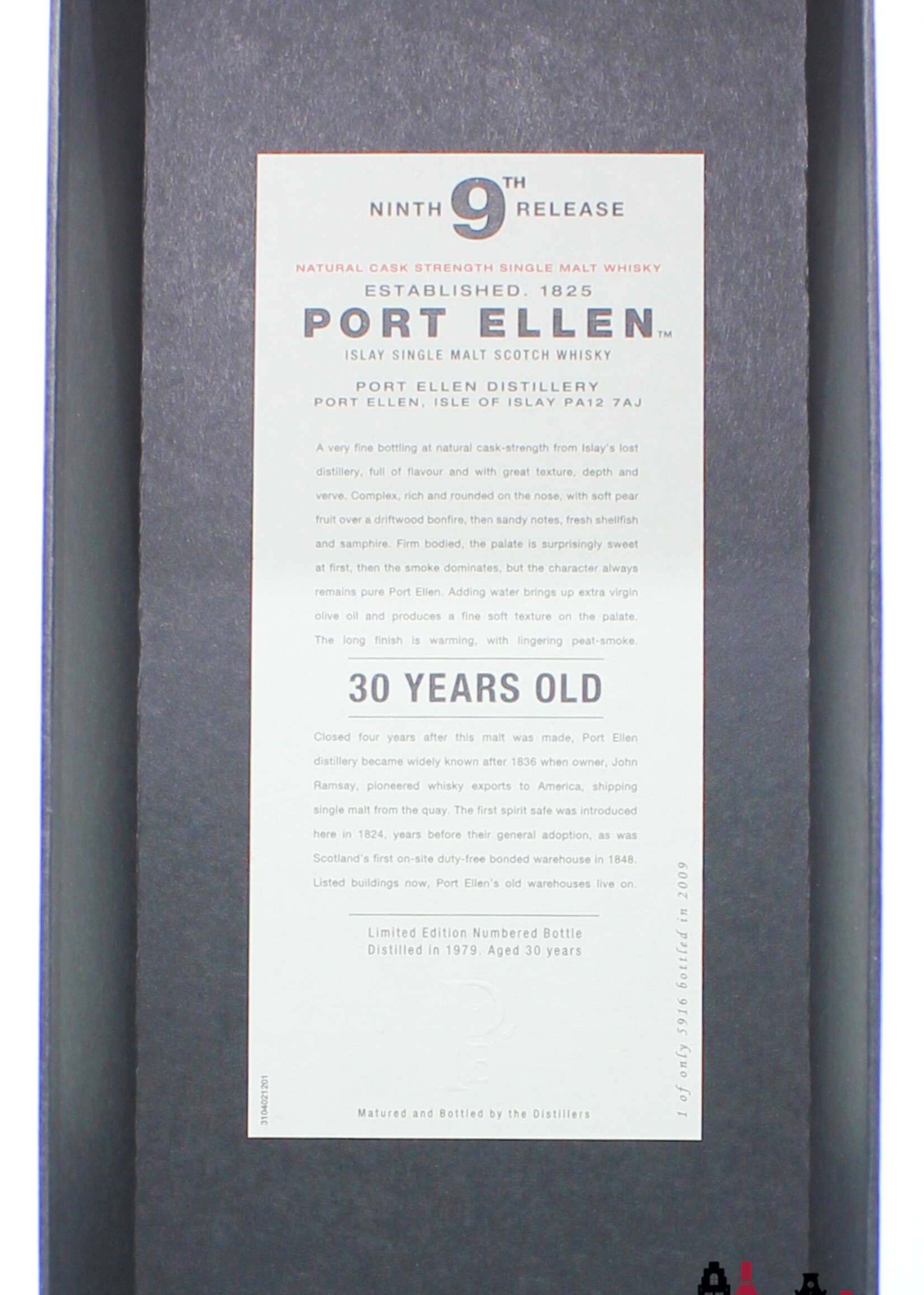 Port Ellen Port Ellen 30 Years Old 1979 2009 - 9th Release - 1 Of 5916 57.7% (Closed Distillery)