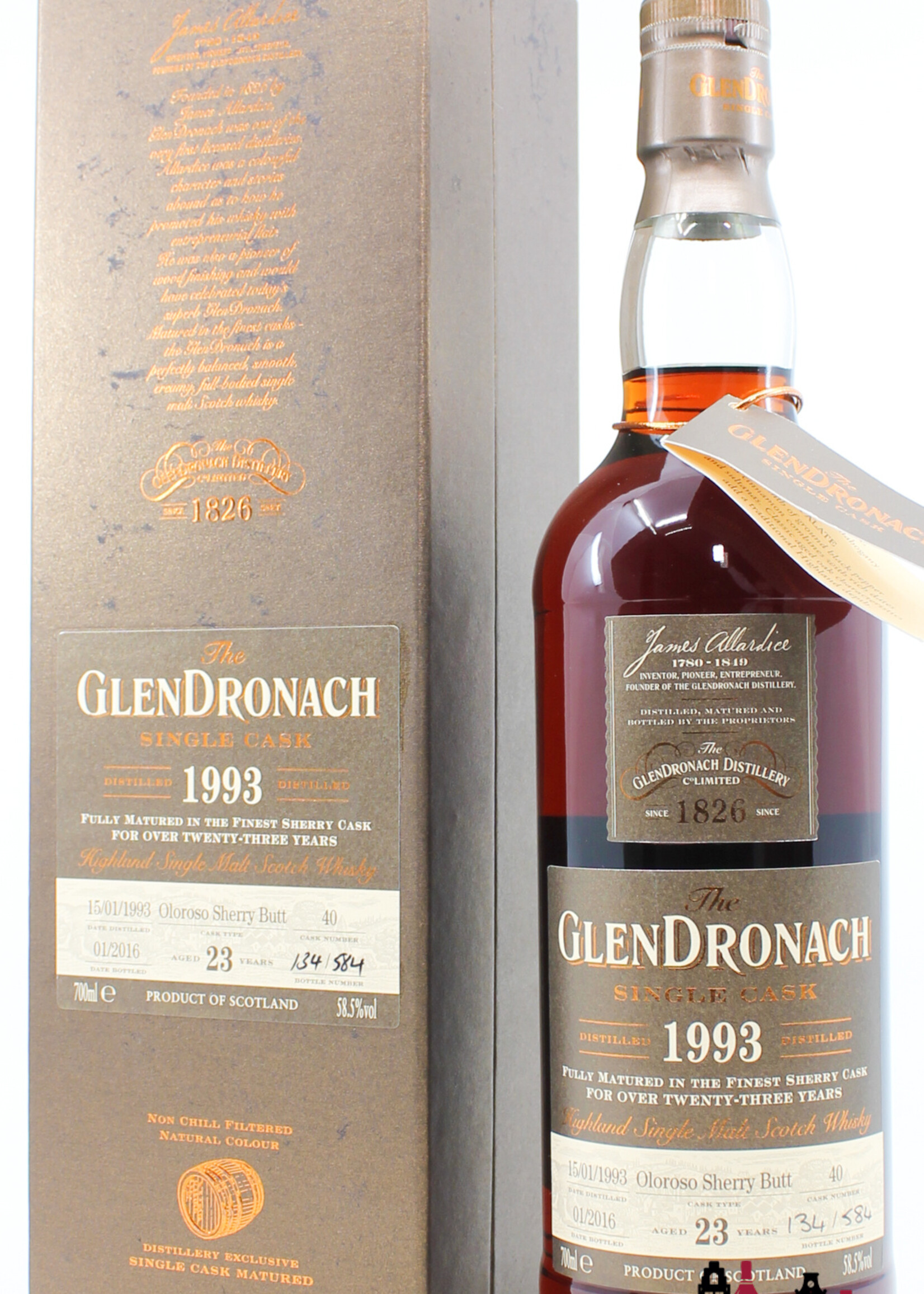 Glendronach Glendronach 23 Years Old 1993 2016 - Cask 40 - Single Cask 58.5% (1 Of 584)