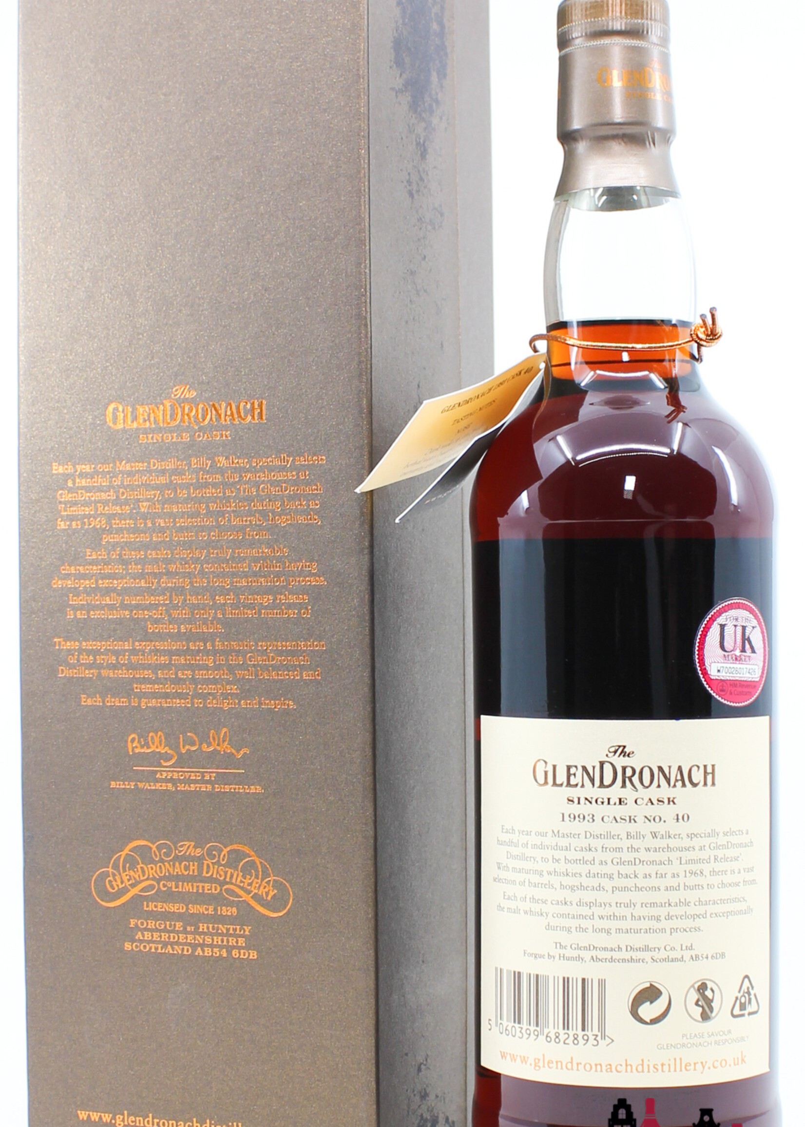 Glendronach Glendronach 23 Years Old 1993 2016 - Cask 40 - Single Cask 58.5% (1 Of 584)