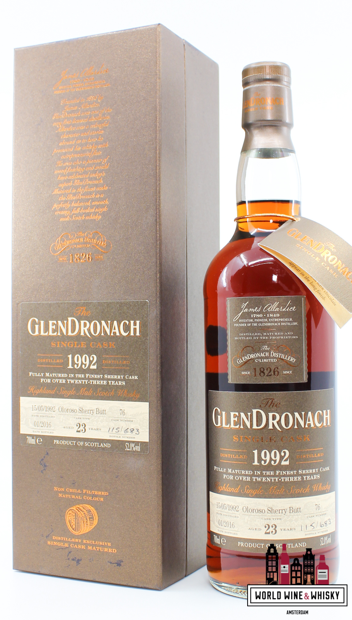 Glendronach Glendronach 23 Years Old 1992 2016 - Cask 76 - Single Cask 52.0% (1 Of 683)
