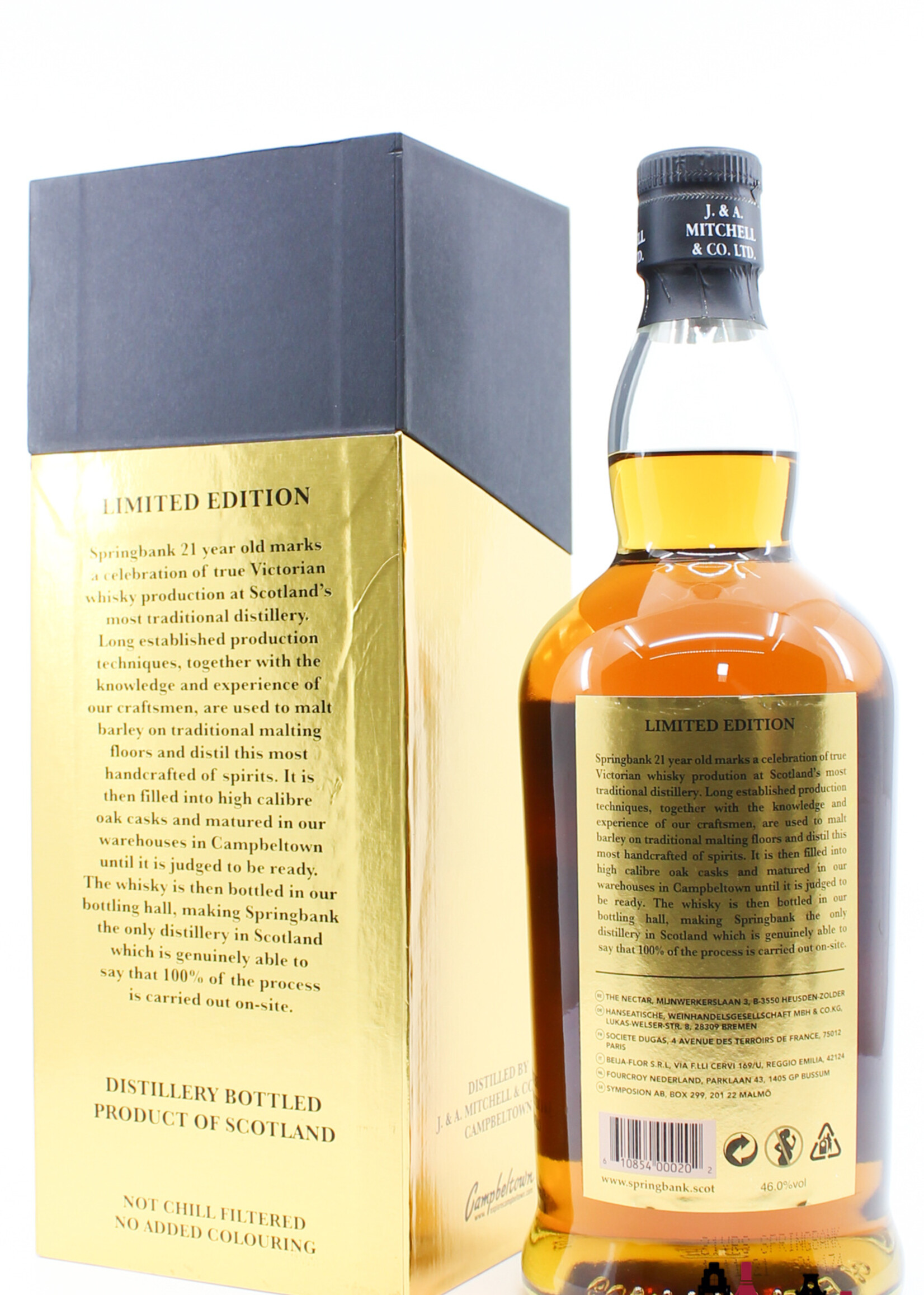 Springbank Springbank 21 Years Old 2021 - Limited Edition - Black/Gold Edition 46% (1 of 3600) - New