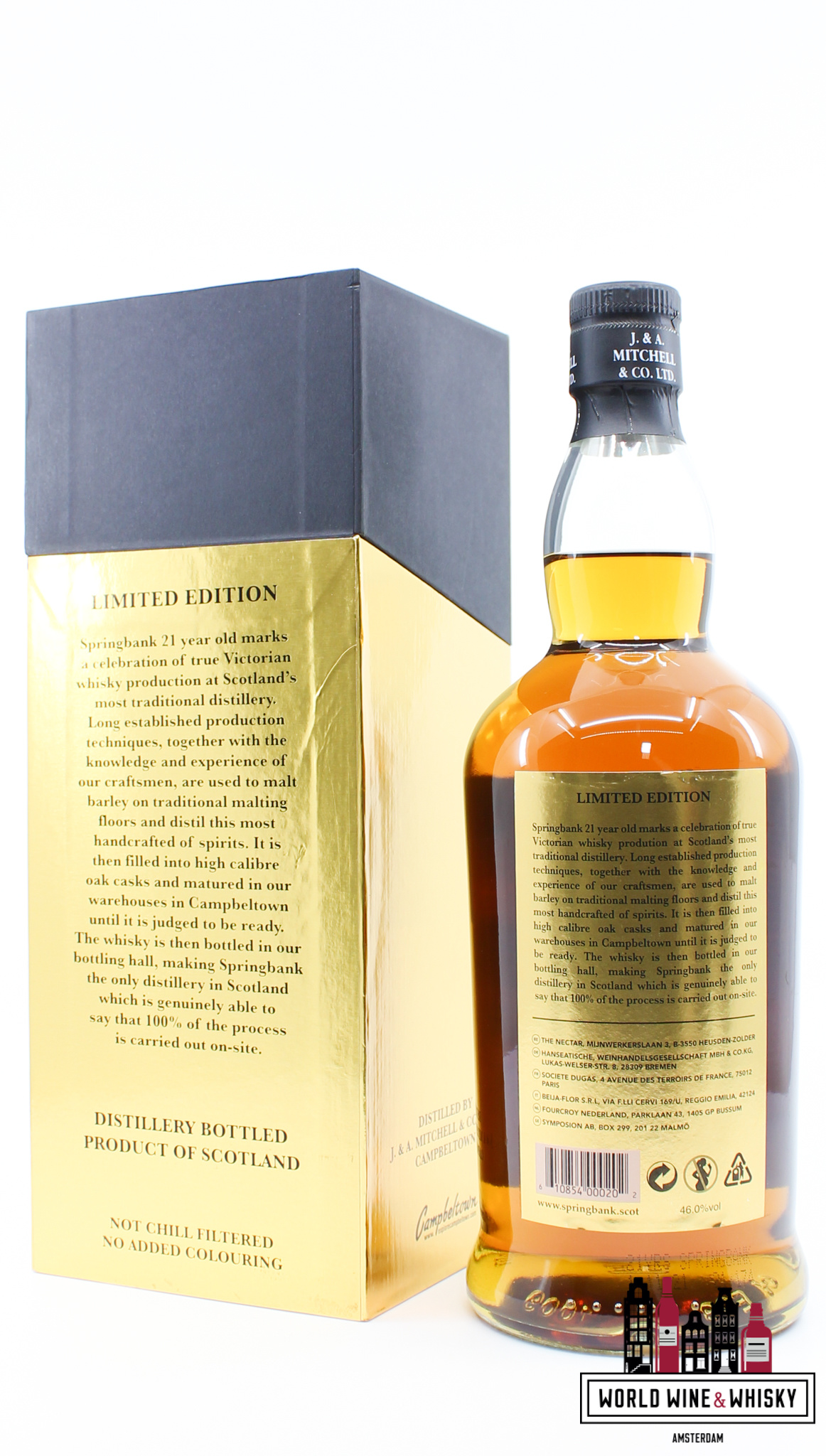 Springbank Springbank 21 Years Old 2021 - Limited Edition - Black/Gold Edition 46% (1 of 3600) - Nieuw