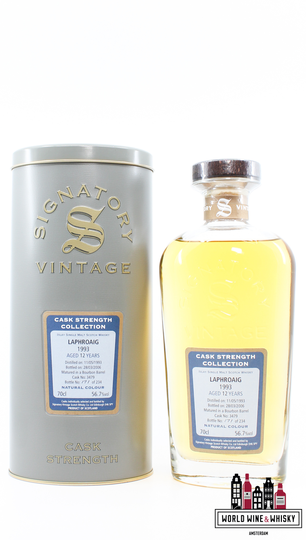 Laphroaig Laphroaig 12 Years Old 1993 2006 - Cask Strength Collection - Signatory Vintage - Cask 3479 56.7% (1 Of 234)