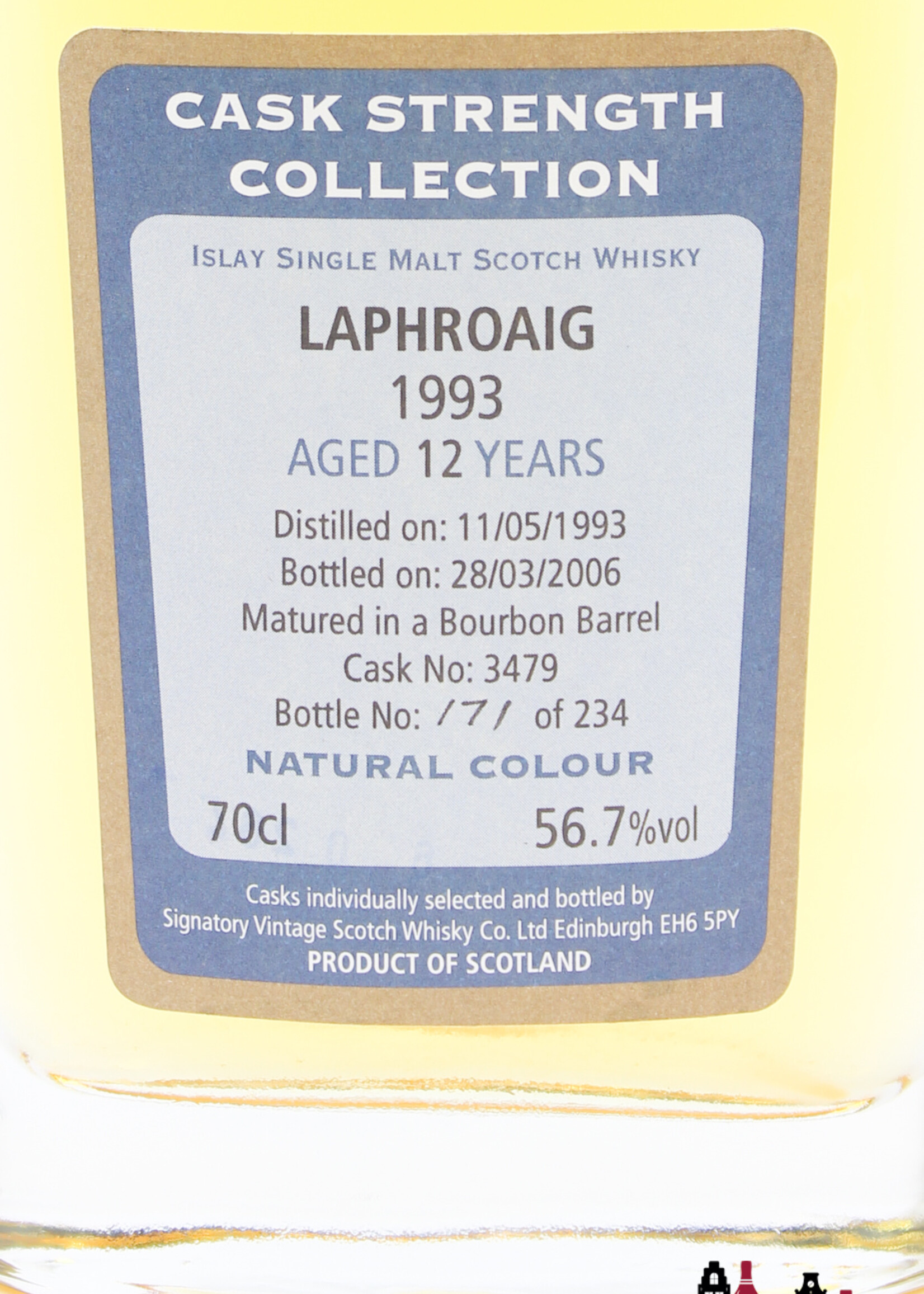 Laphroaig Laphroaig 12 Years Old 1993 2006 - Cask Strength Collection - Signatory Vintage - Cask 3479 56.7% (1 Of 234)