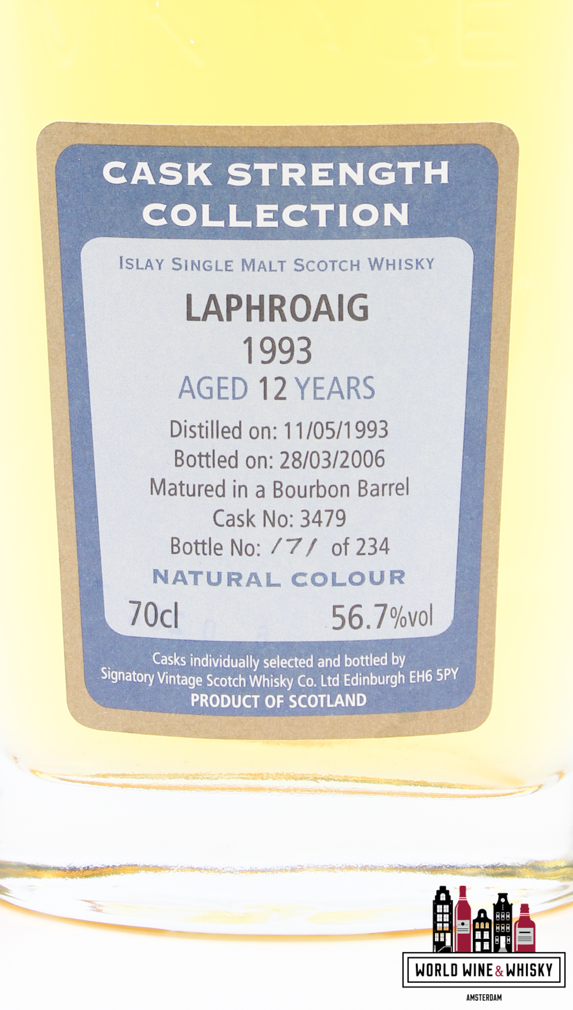 Laphroaig Laphroaig 12 Years Old 1993 2006 - Cask Strength Collection - Signatory Vintage - Cask 3479 56.7% (1 Of 234)