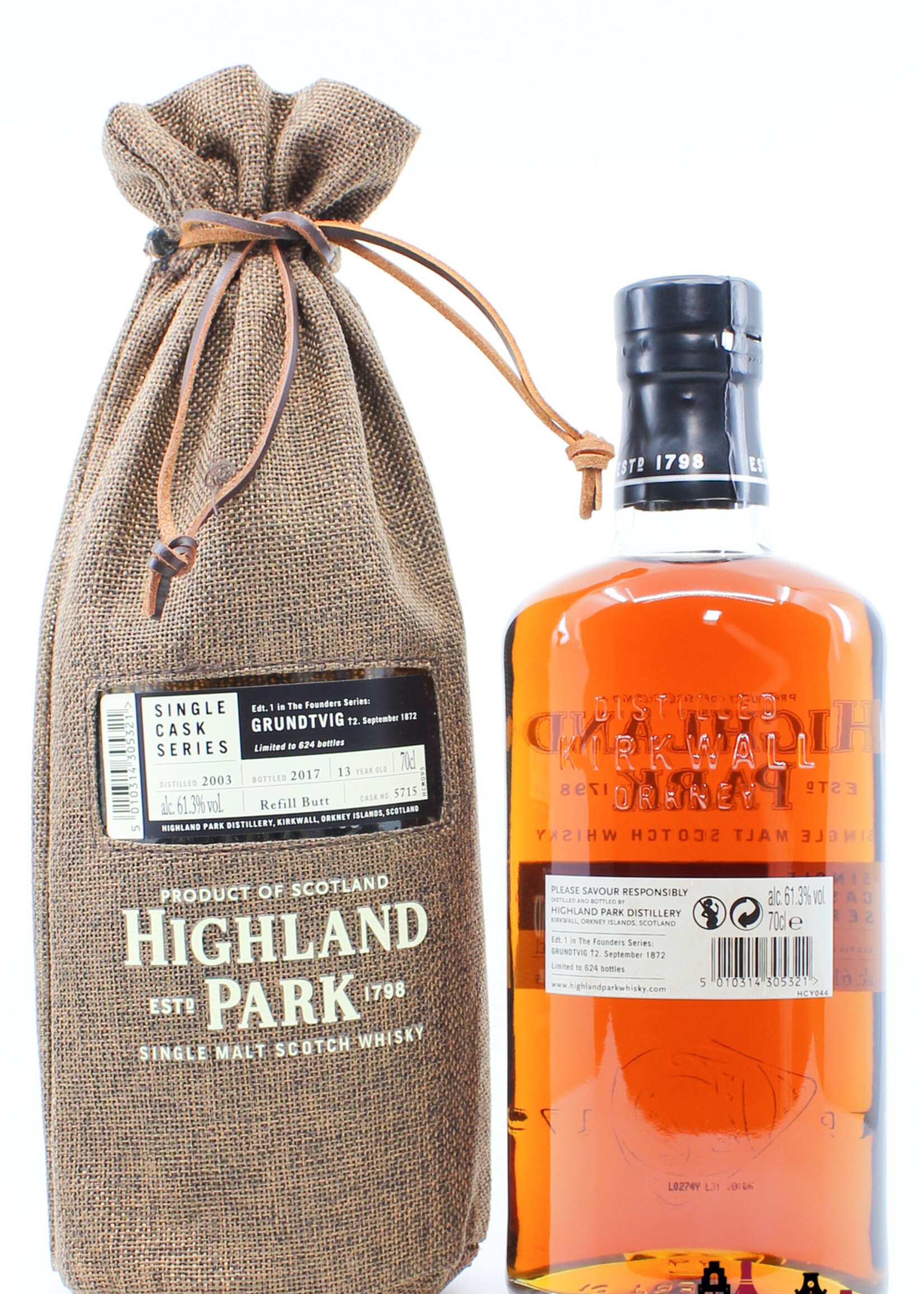 Highland Park Highland Park 13 Years Old 2003 2017 - Cask 5715 - Single Cask Series - Grundtvig 61.3% (1 of 624)