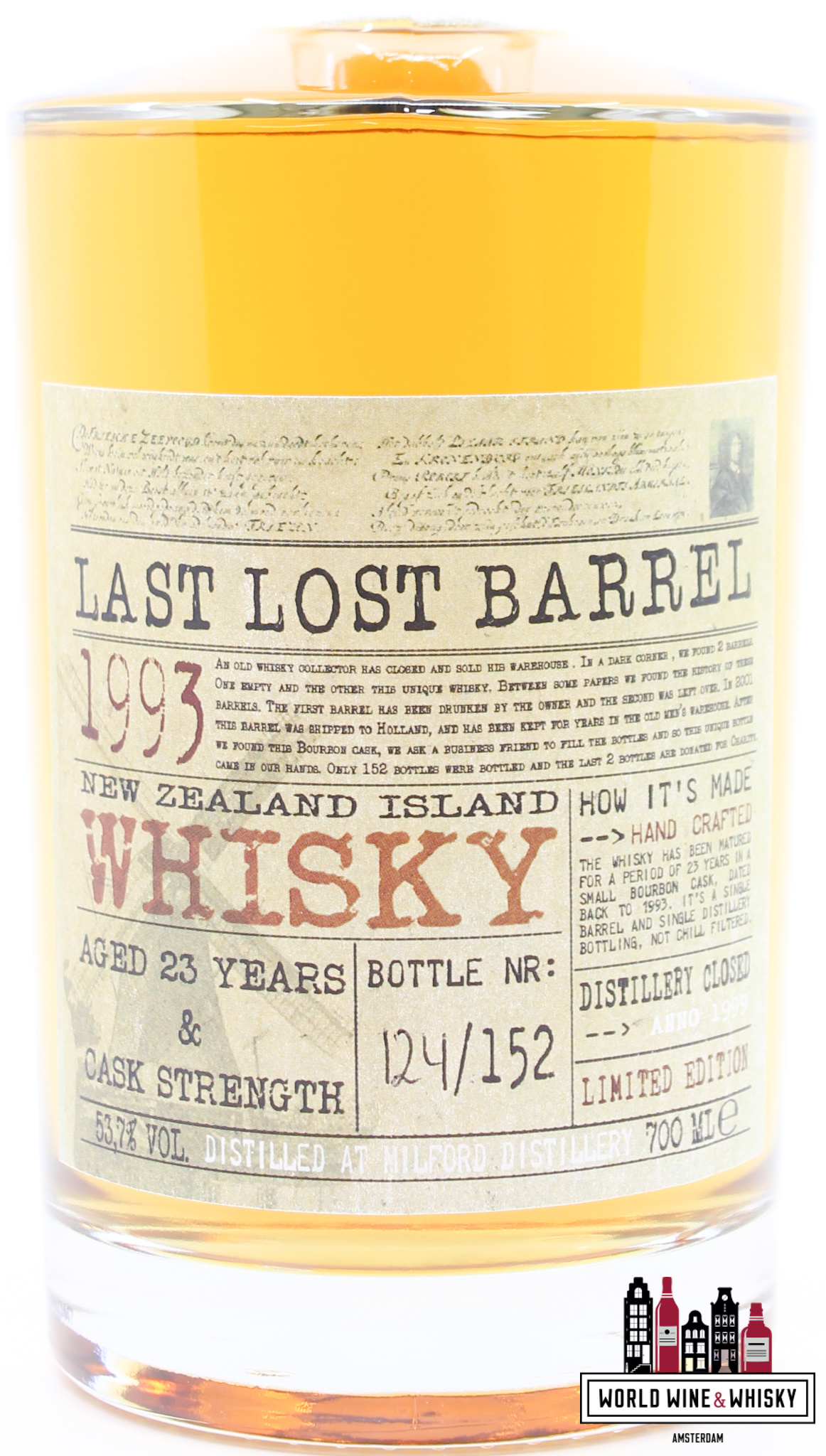 Willowbank Willowbank Milford 23 Years Old 1993 2016 - Last Lost Barrel - Closed Distillery 53.7% (1 of 152)