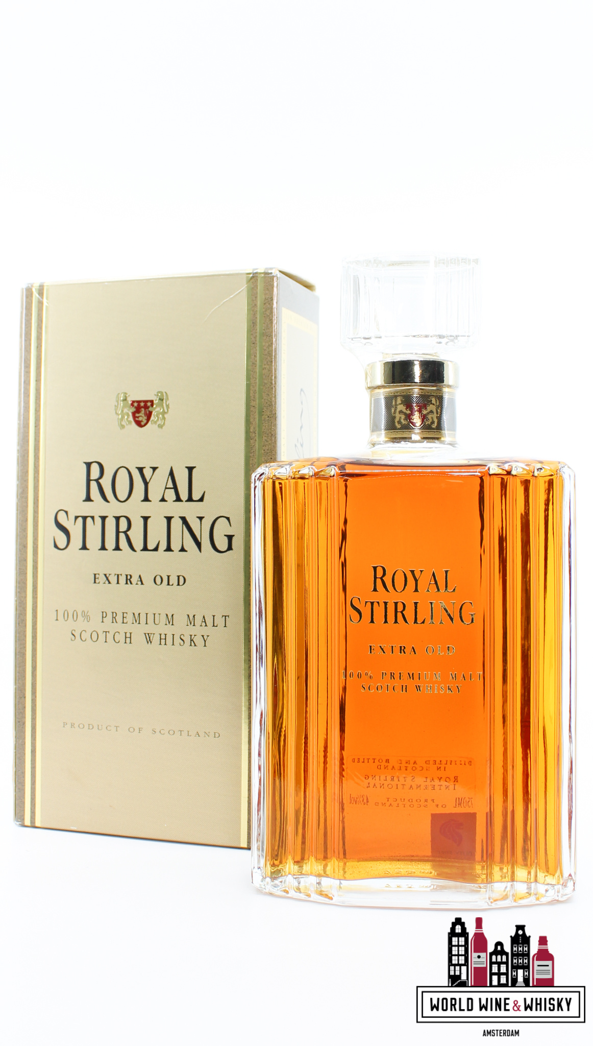 Royal Stirling Royal Stirling Extra Old - Limited Edition 43% 750ml (Crystal Decanter - 22 carat gold)