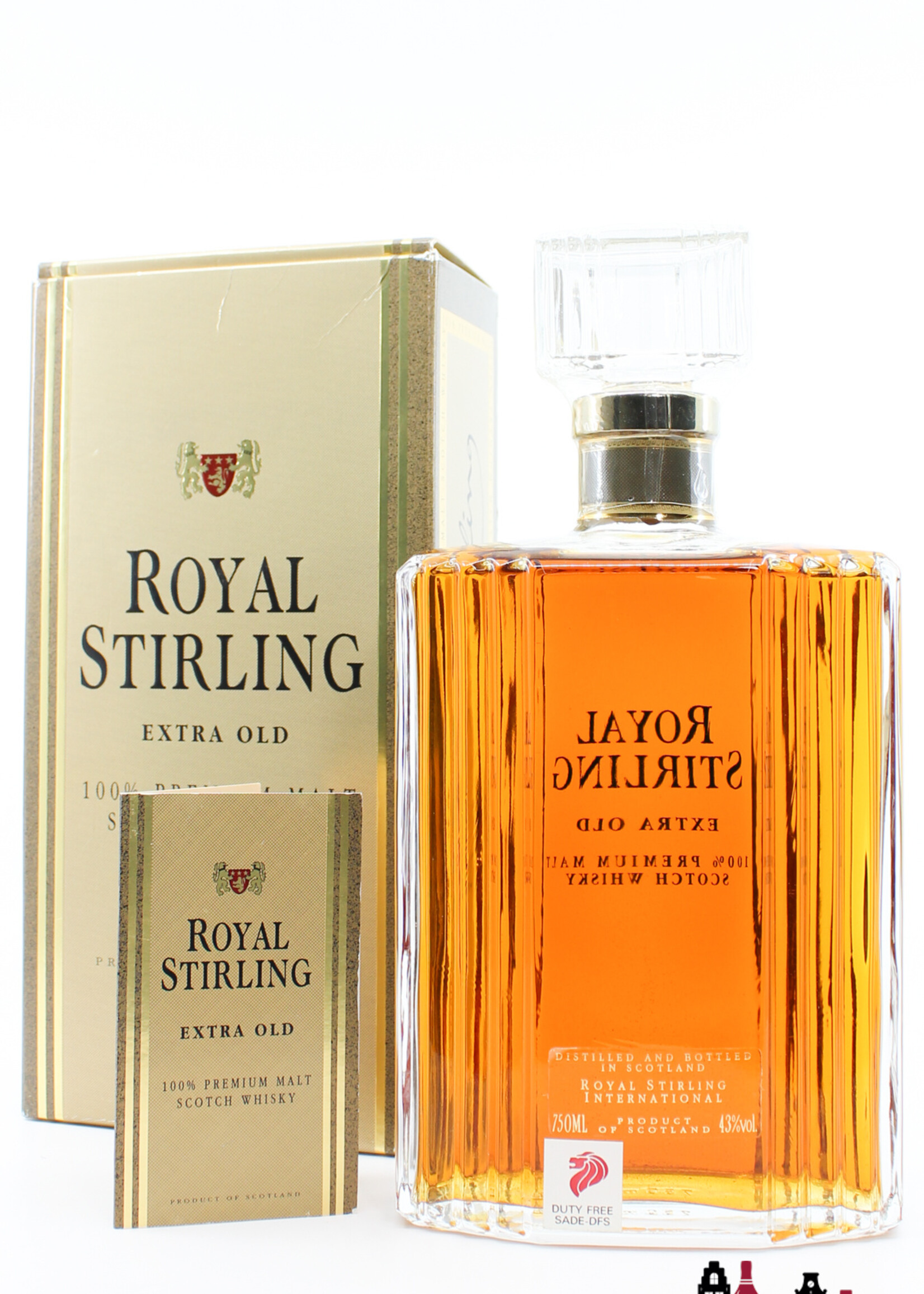 Royal Stirling Royal Stirling Extra Old - Limited Edition 43% 750ml (Crystal Decanter - 22 carat gold)