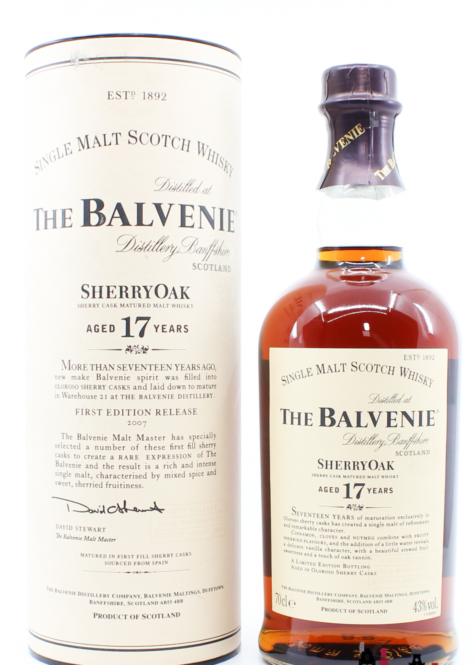 Balvenie The Balvenie 17 Years Old 2007 - SherryOak - Fist Edition Release - Warehouse 21 43%