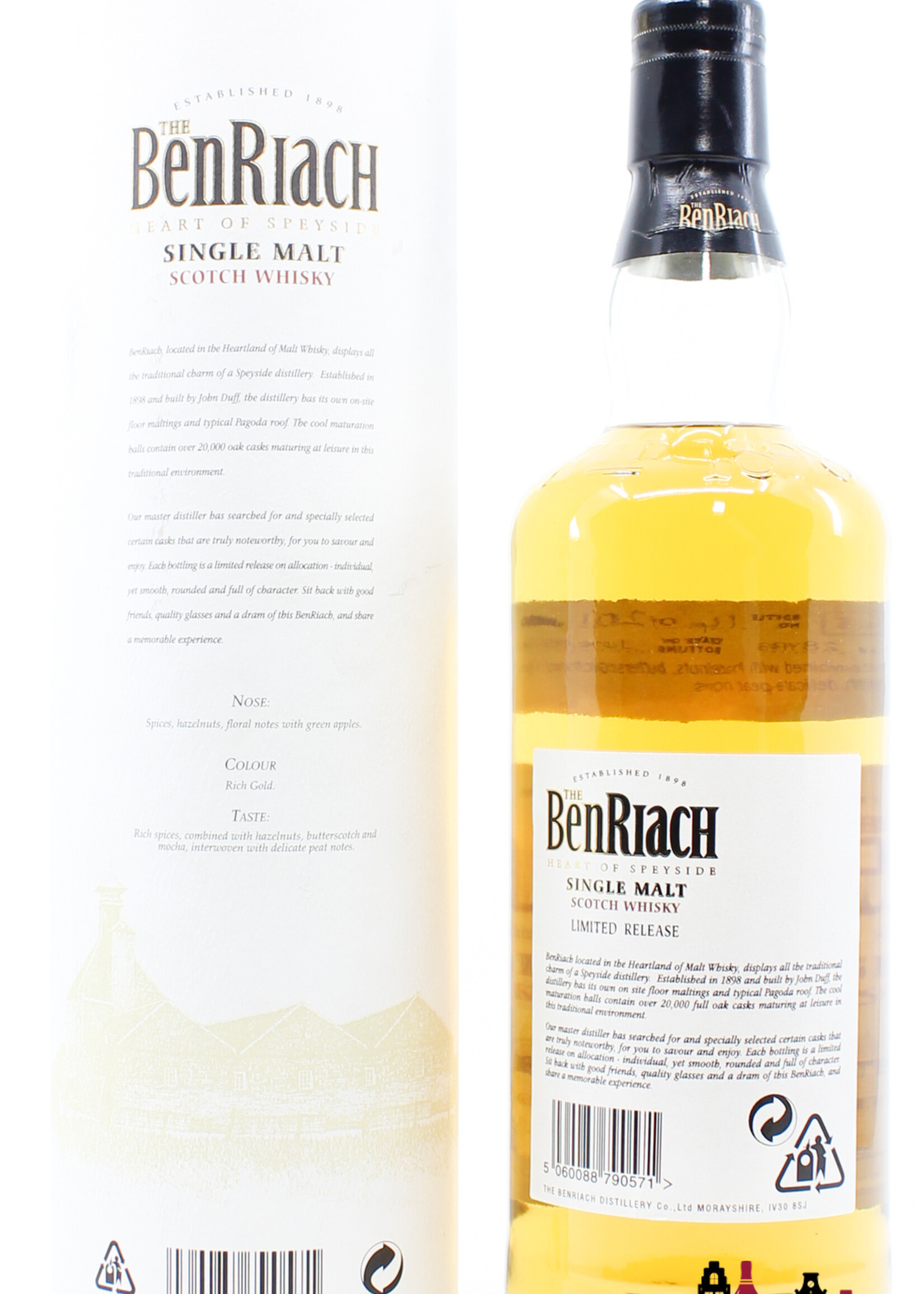 BenRiach BenRiach 28 Years Old 1978 2006 - Limited Release - Single Cask Bottling Batch 3 - Cask 1596 54% (1 Of 201)