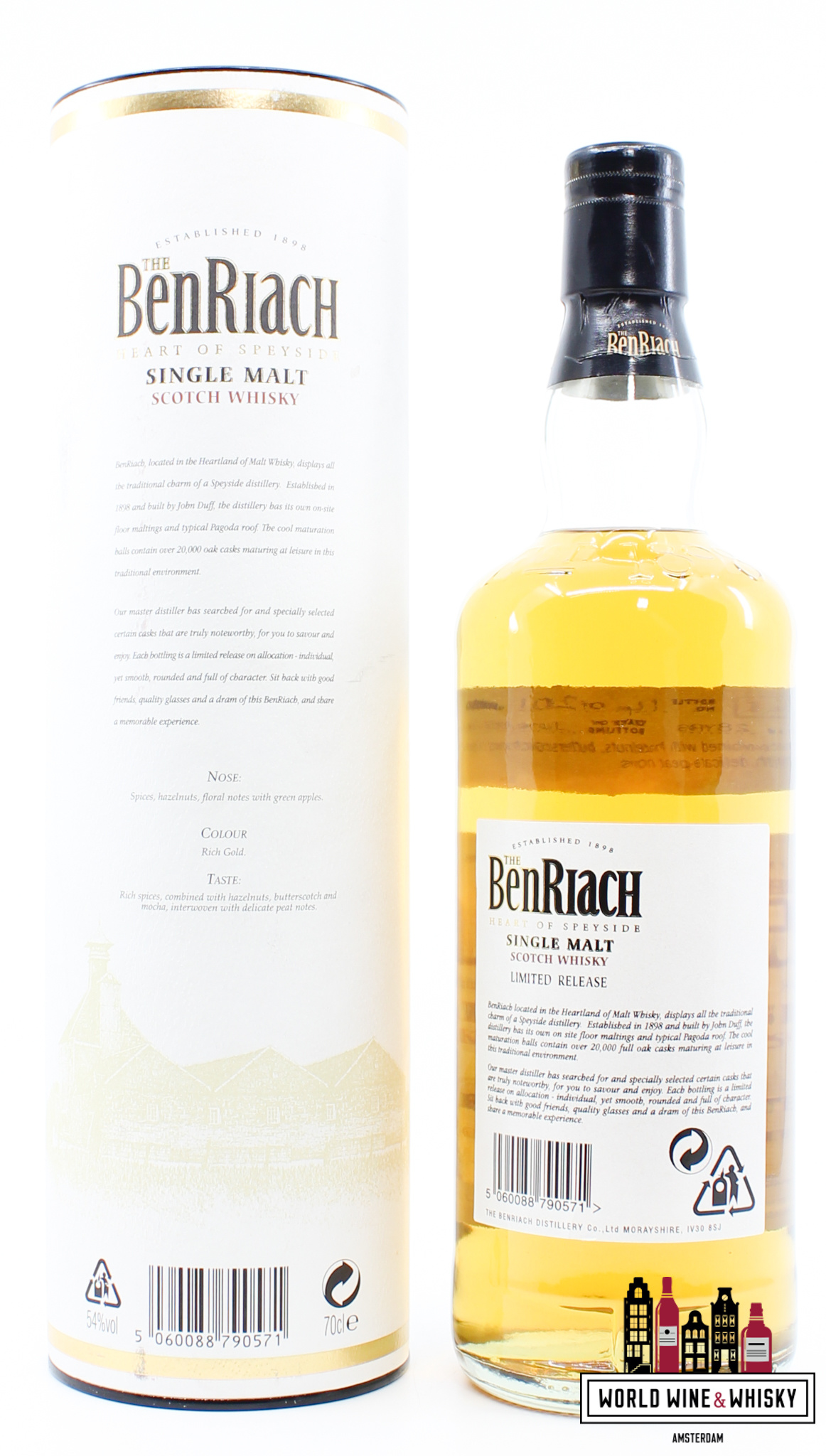 BenRiach BenRiach 28 Years Old 1978 2006 - Limited Release - Single Cask Bottling Batch 3 - Cask 1596 54% (1 Of 201)