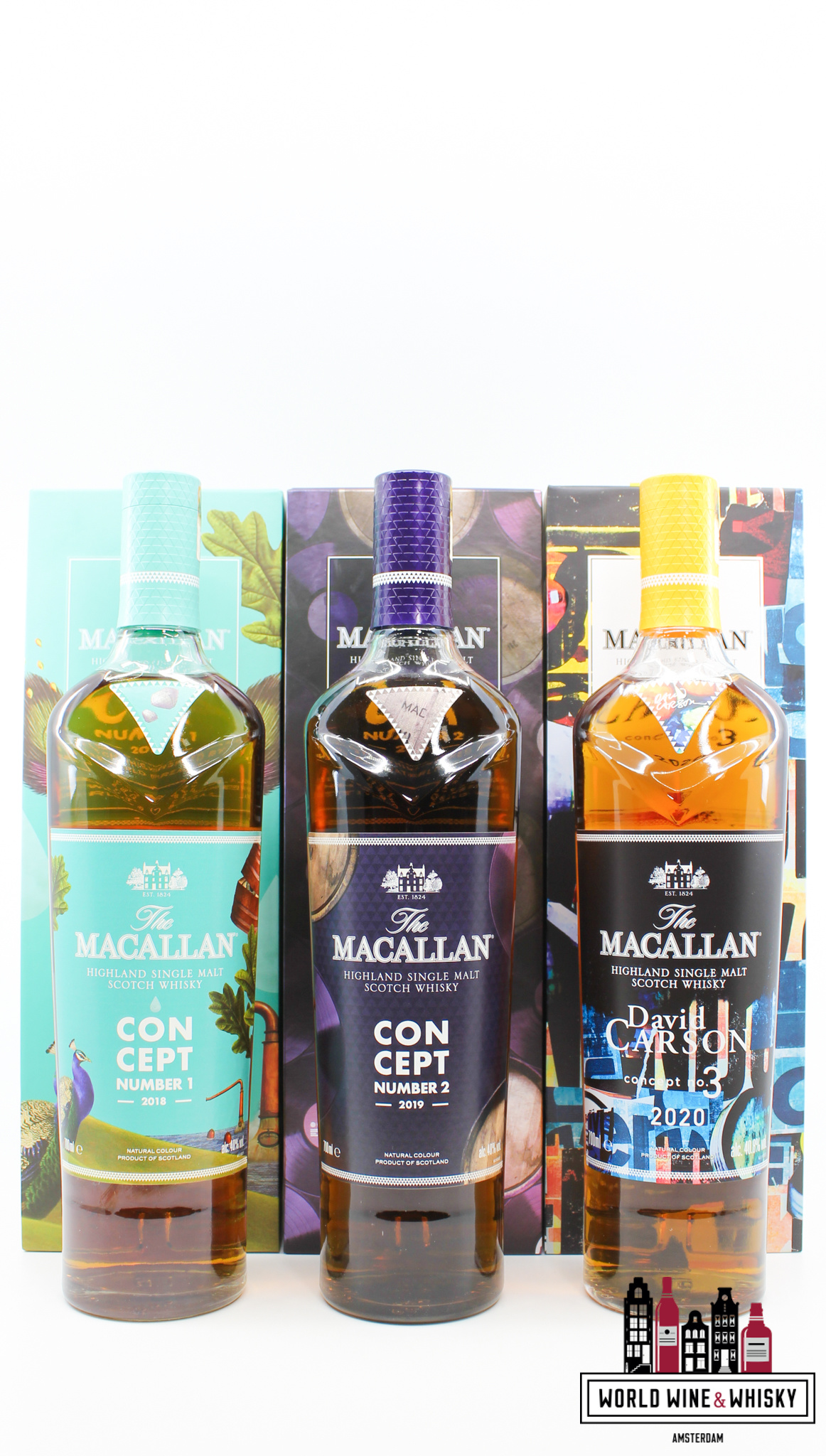 Macallan Concept Edition Number 1, 2 & 3 (full set) - World Macallan Concept Edition Number 1, 2 & 3 (full set) - World