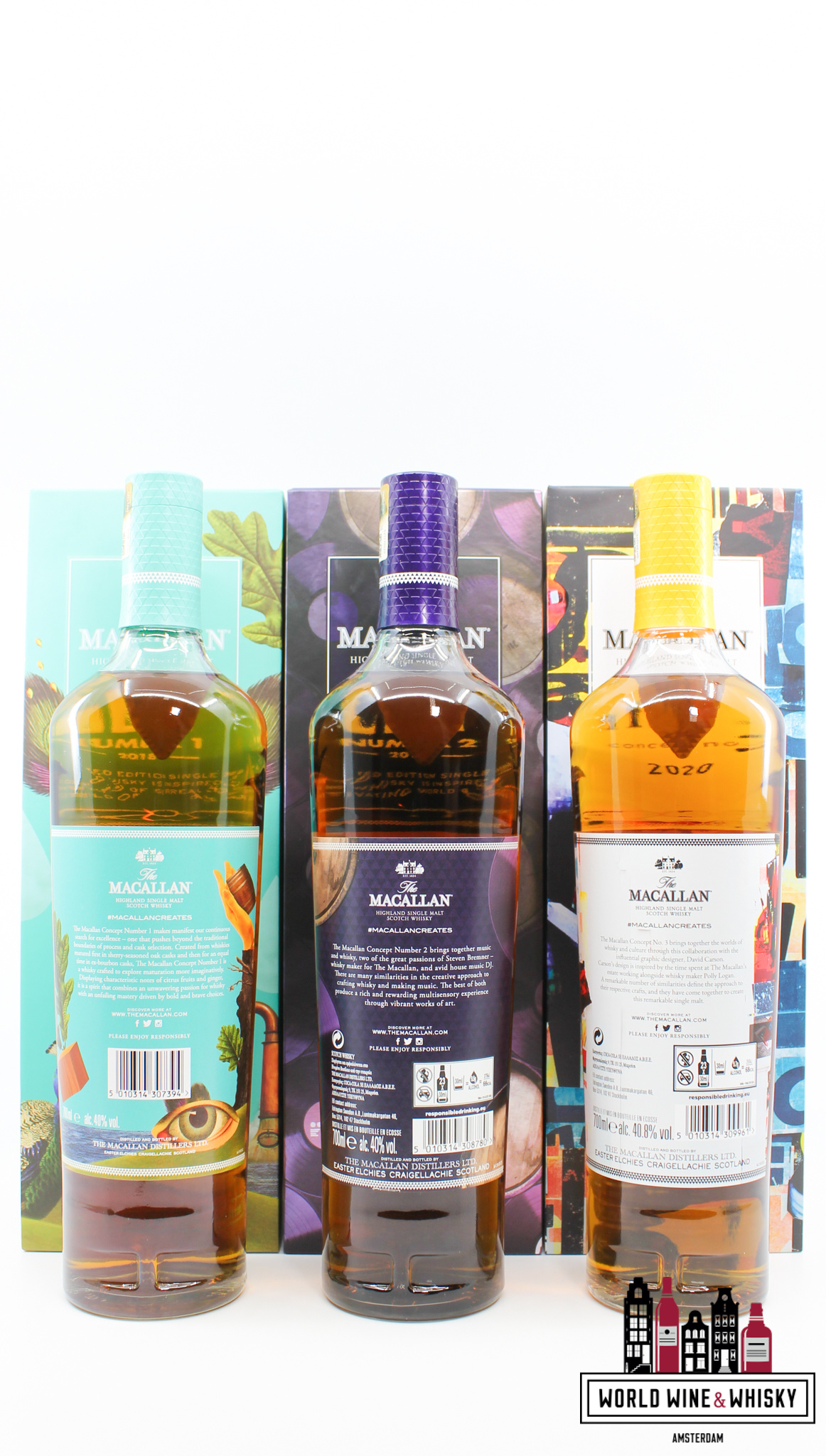 Macallan Concept Edition Number 1, 2 & 3 (full set) - World Macallan Concept Edition Number 1, 2 & 3 (full set) - World