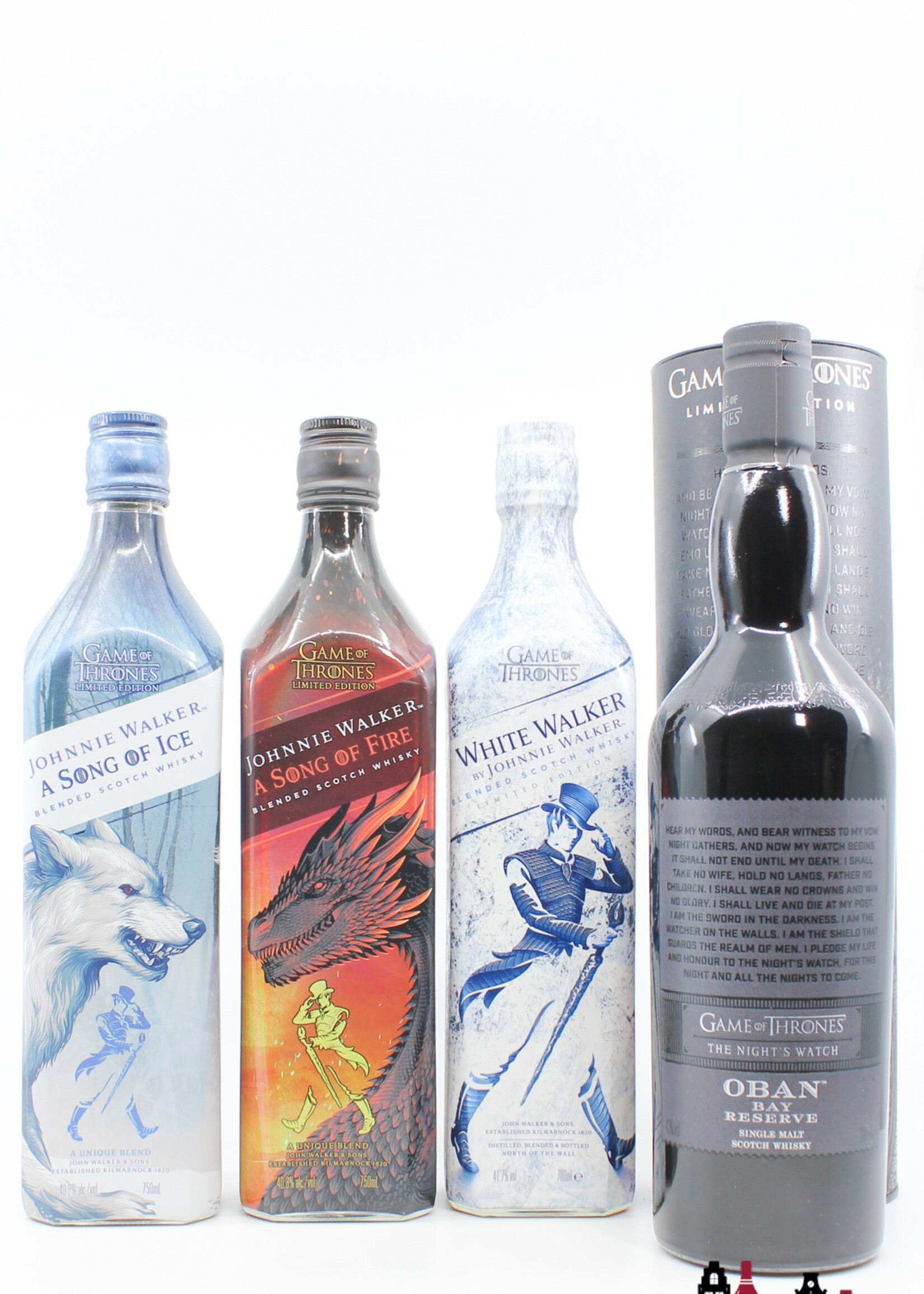 Lagavulin Full set Game of Thrones - Lagavulin, Clynelish, Talisker, Oban, Dalwhinnie, Singleton, Cardhu, Royal Lochnagar, Mortlach & Johnnie Walker (12 bottles)
