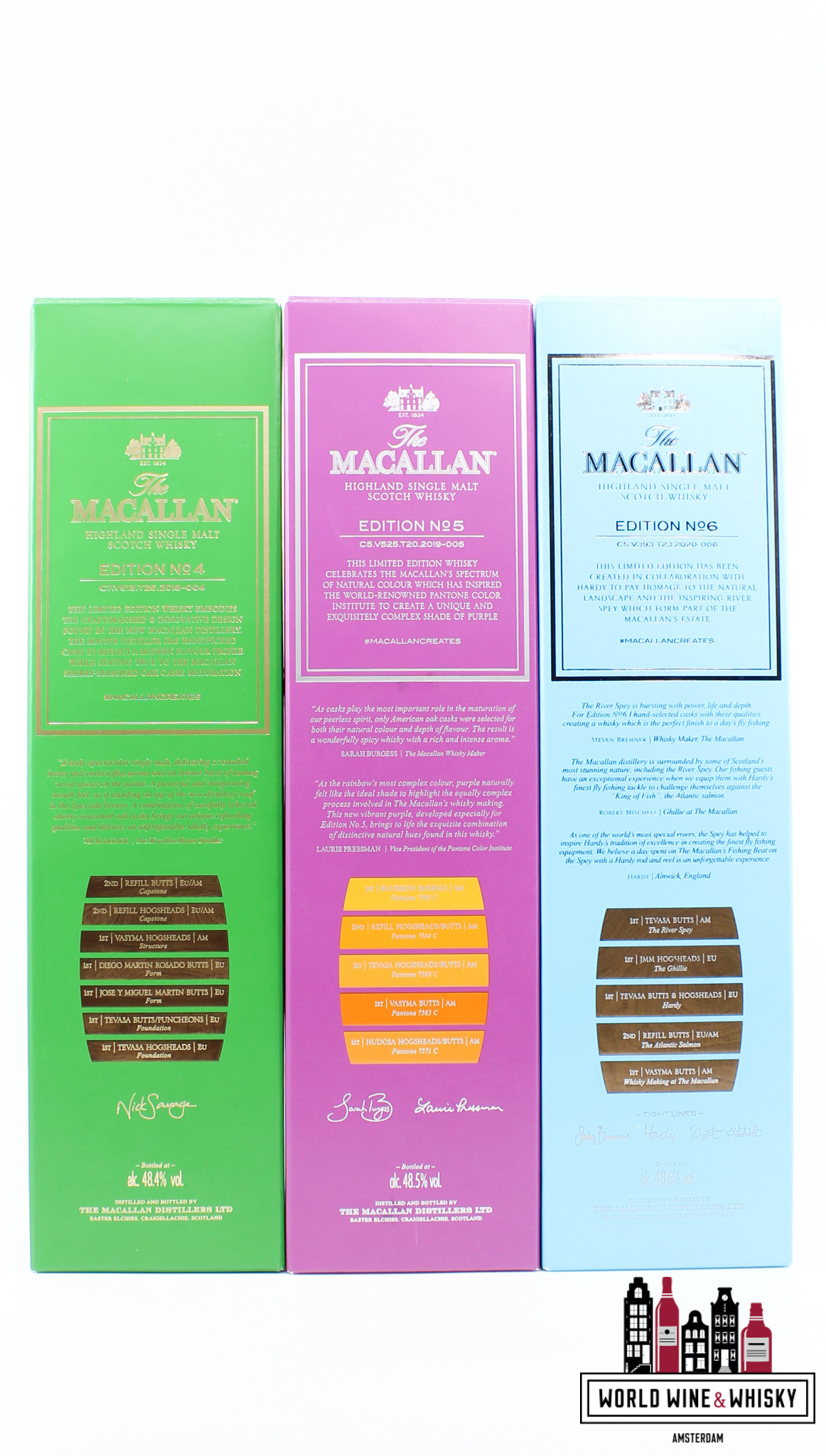 The Macallan Macallan Edition Series Set: No. 1, 2, 3, 4, 5, 6 (full set)