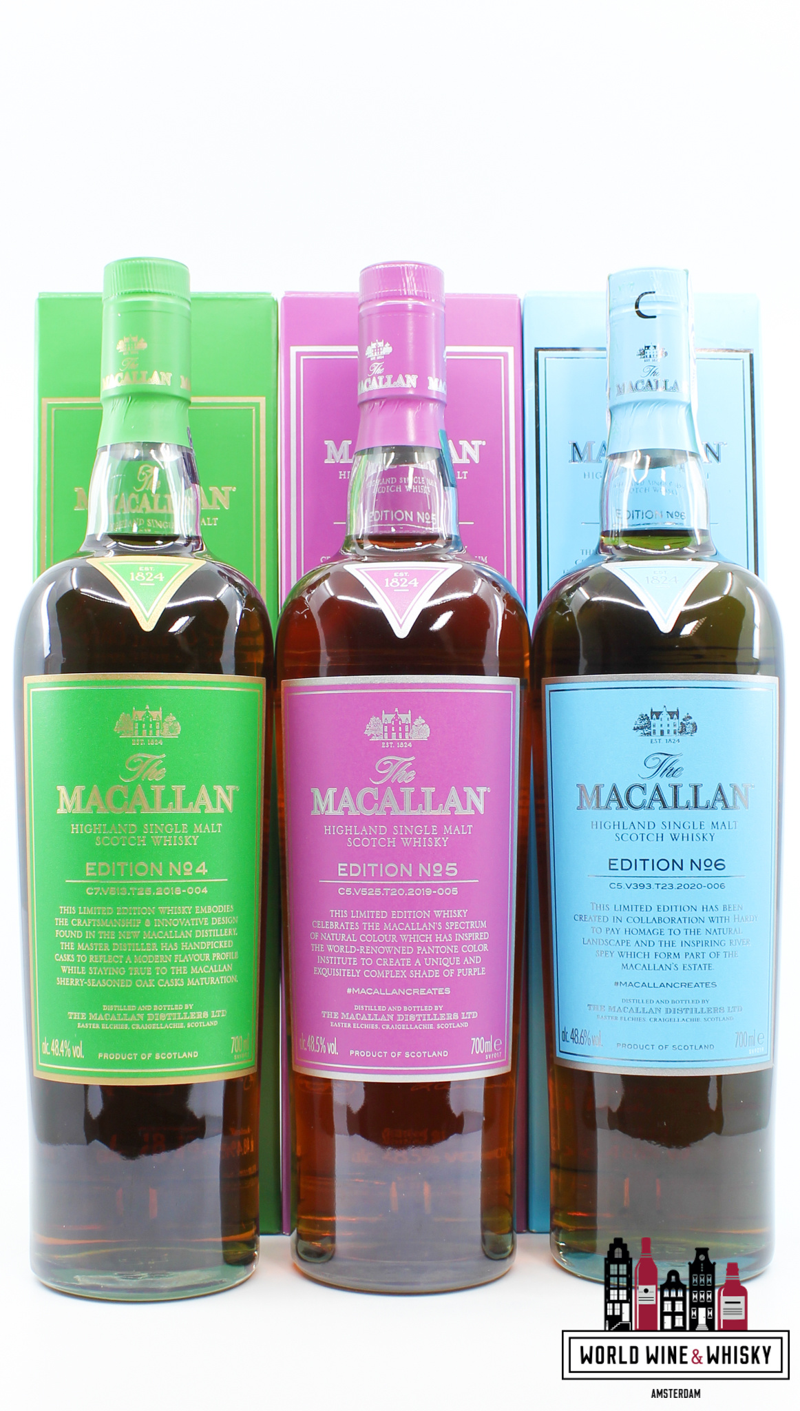 The Macallan Macallan Edition Series Set: No. 1, 2, 3, 4, 5, 6 (full set)