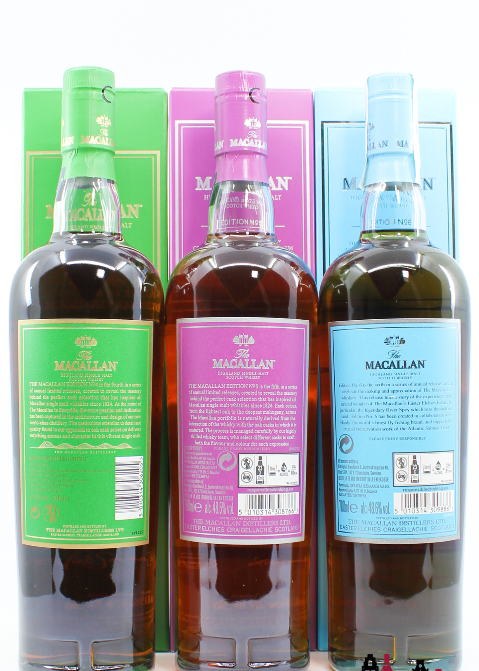 The Macallan Macallan Edition Series Set: No. 1, 2, 3, 4, 5, 6 (full set)