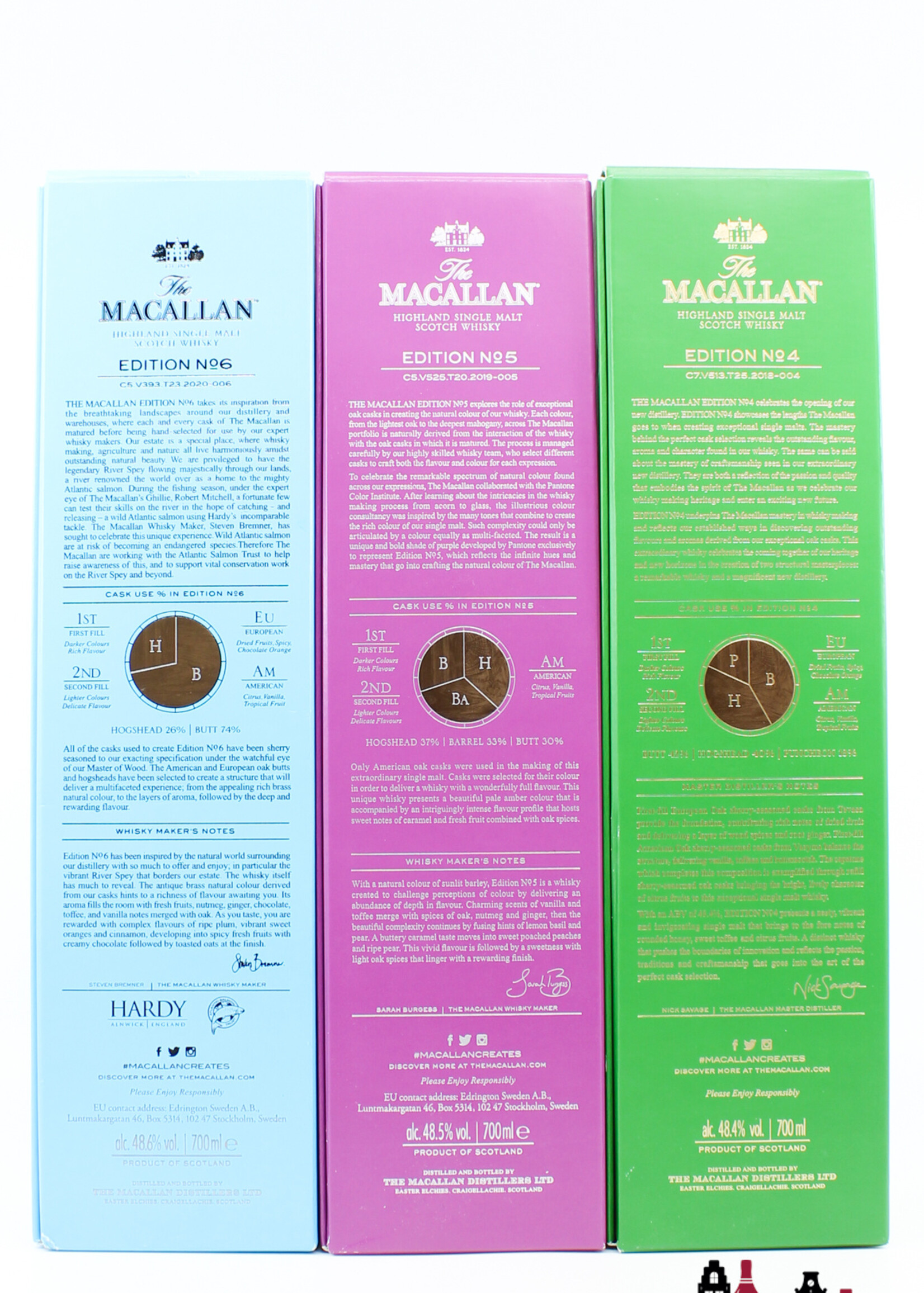 The Macallan Macallan Edition Series Set: No. 1, 2, 3, 4, 5, 6 (full set)