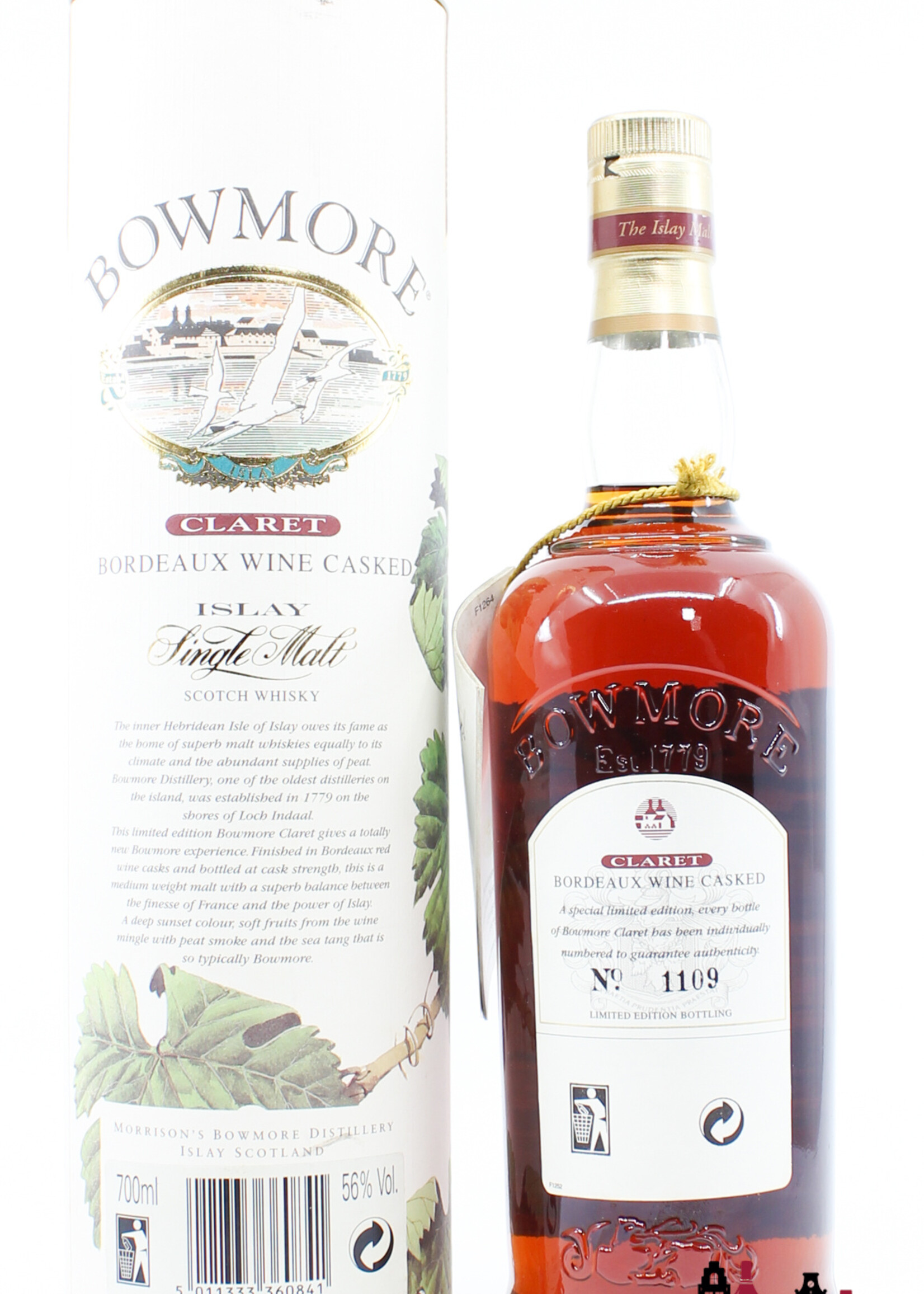 Bowmore Bowmore 1999 Claret - Bordeaux Wine Casked 56% (1 of 12000)