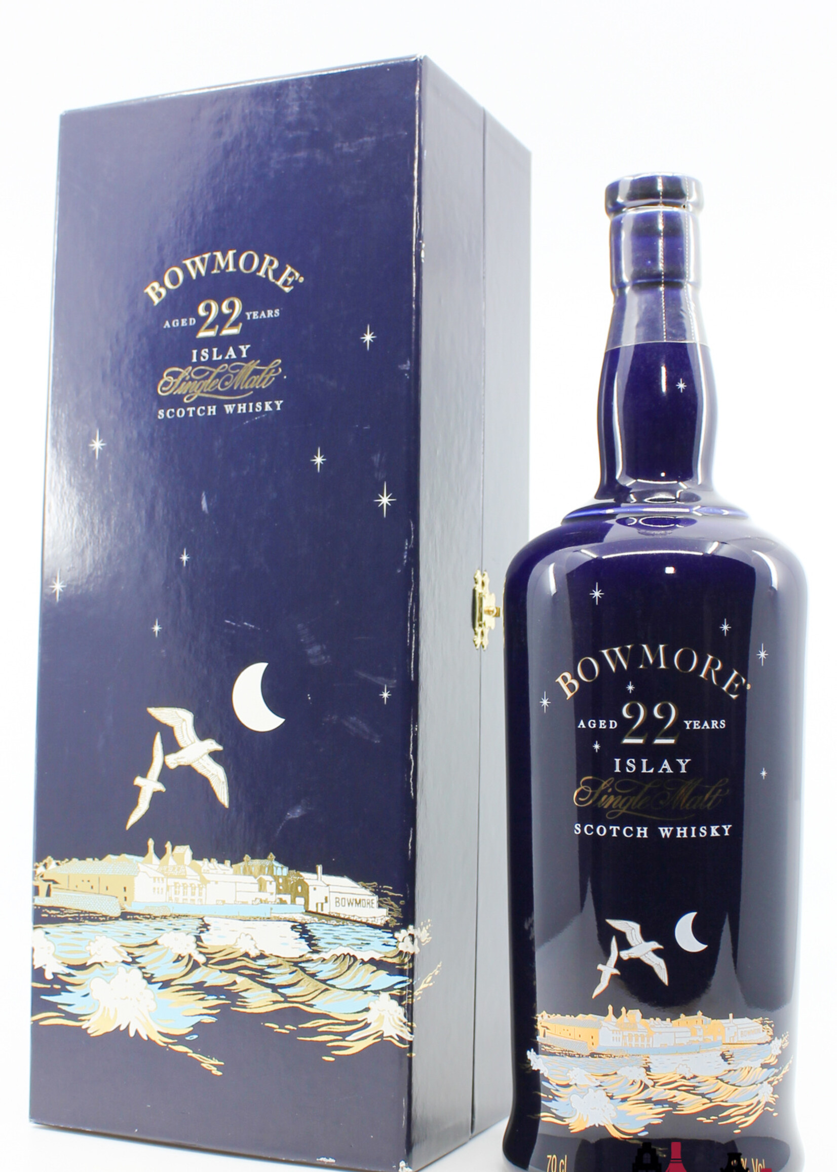 Bowmore Bowmore 22 Years Old - Moonlight 43% (Blue Ceramic - Seagulls)