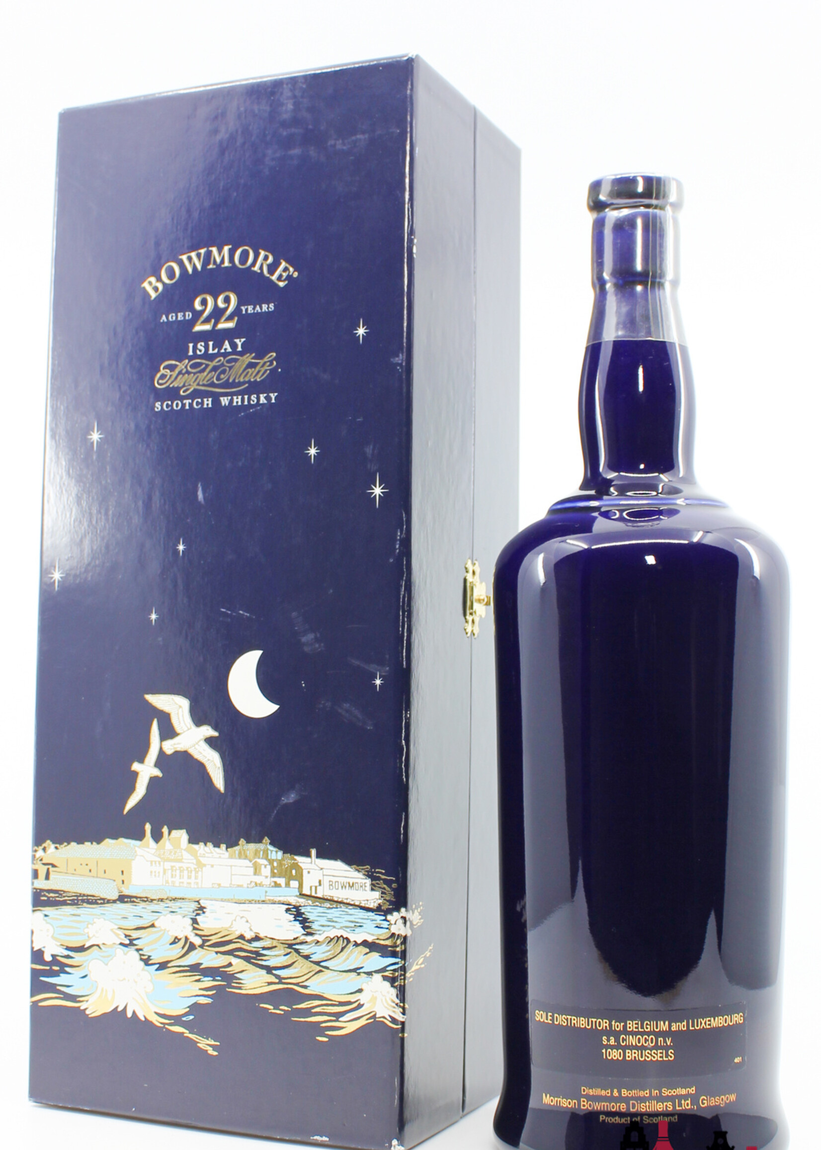 Bowmore Bowmore 22 Years Old - Moonlight 43% (Blue Ceramic - Seagulls)