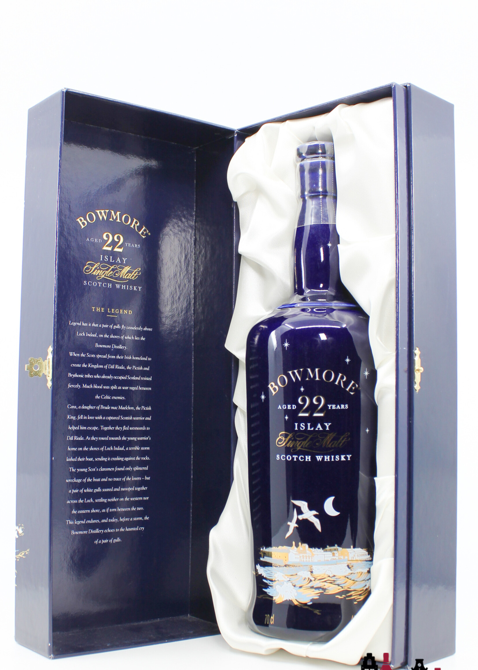 Bowmore Bowmore 22 Years Old - Moonlight 43% (Blue Ceramic - Seagulls)