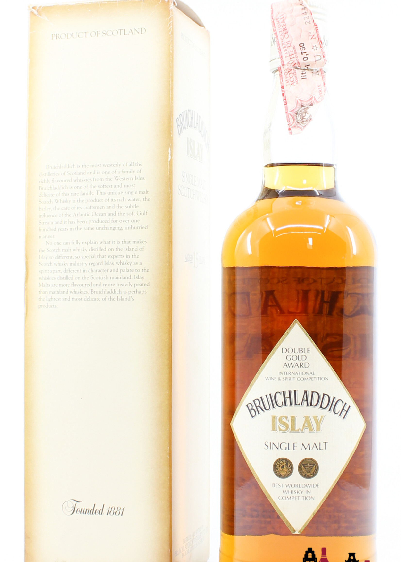 Bruichladdich Bruichladdich 15 Years Old - "Islay" - F.lli Rinaldi importatori (import) 43% 75cl