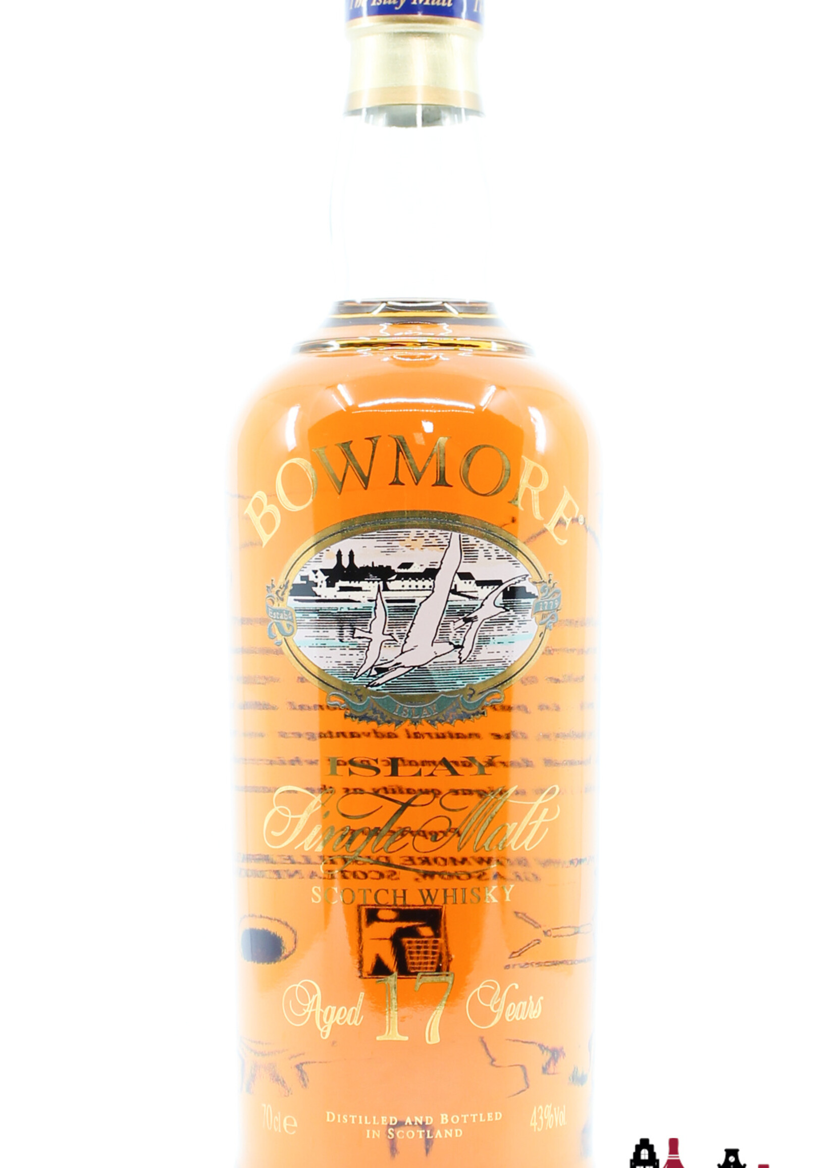 Bowmore Bowmore 17 Years Old - Whisky Hip Flask Gift Set - Glass Printed Label 43%