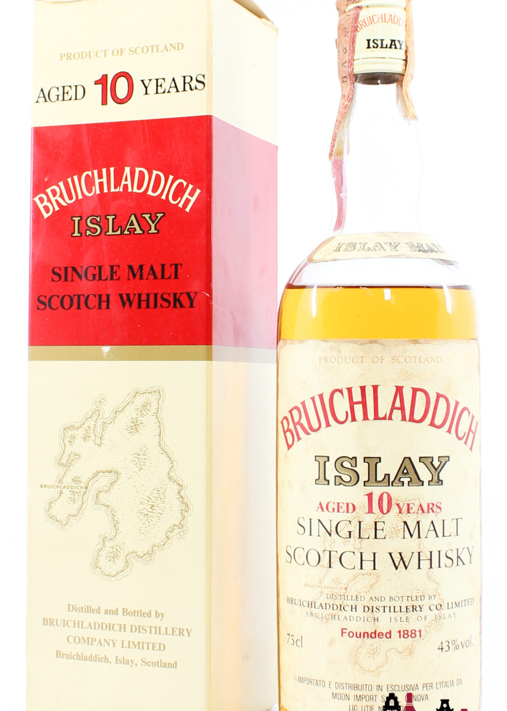 Bruichladdich Bruichladdich 10 Years Old - "Islay" -  Moon Import S.A.S Genova 43% 75cl