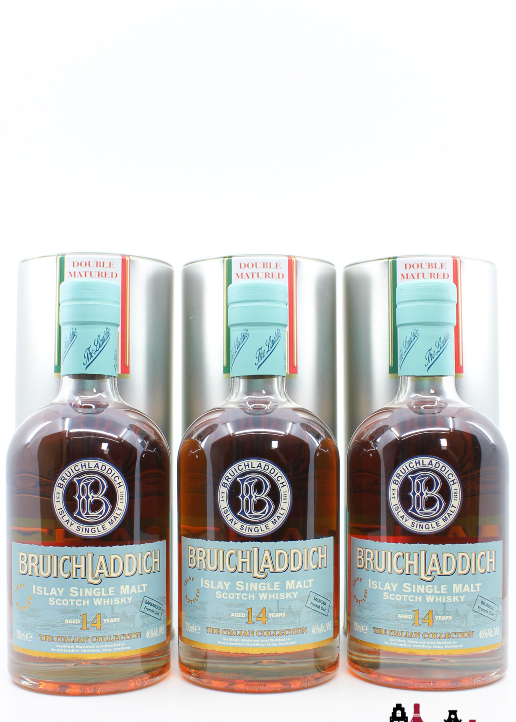 Bruichladdich Bruichladdich 14 Years Old 1993 2007 - The Italian Collection 46% 1 of 3000 (full set)