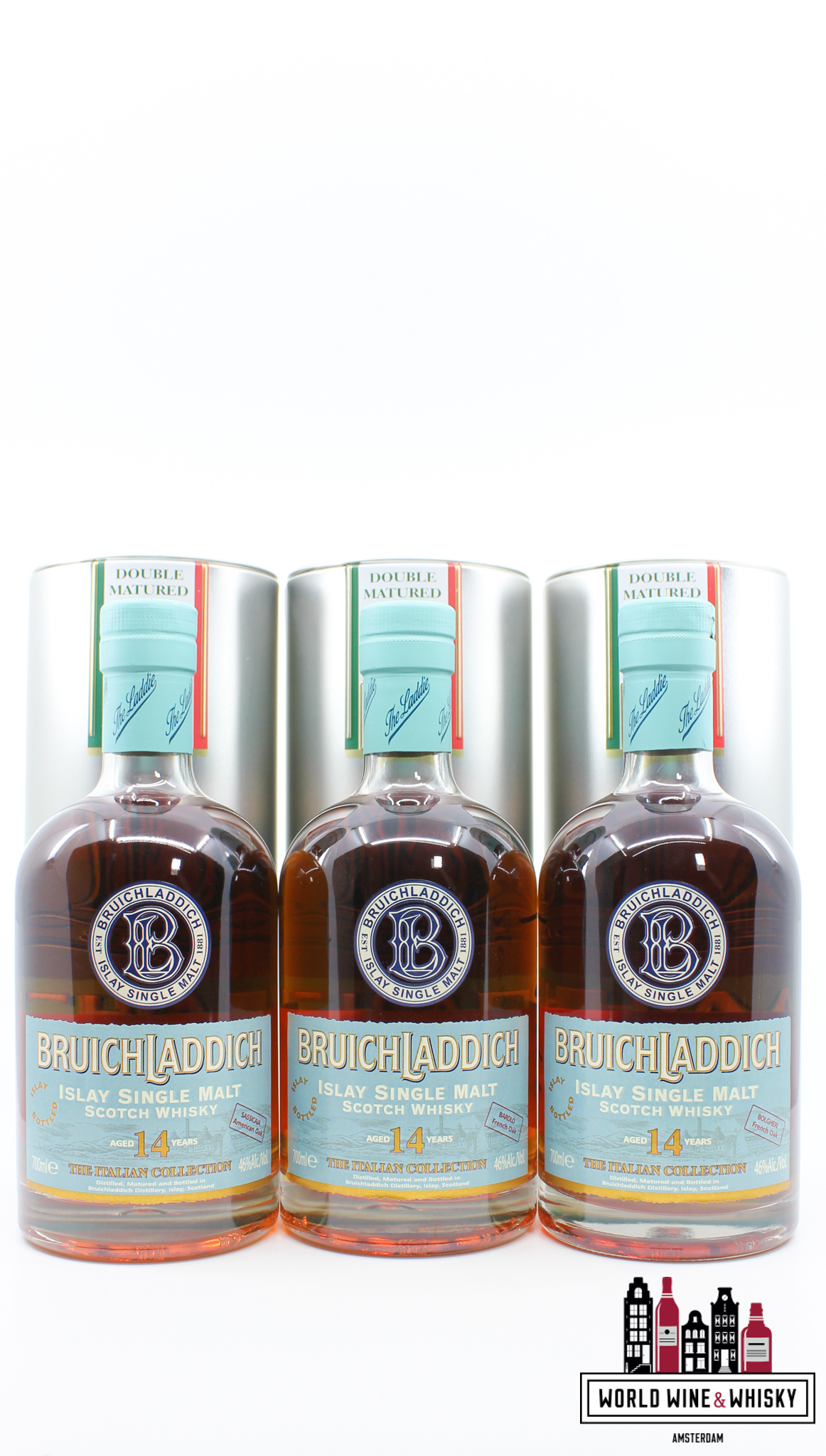 Bruichladdich Bruichladdich 14 Years Old 1993 2007 - The Italian Collection 46% 1 of 3000 (full set)