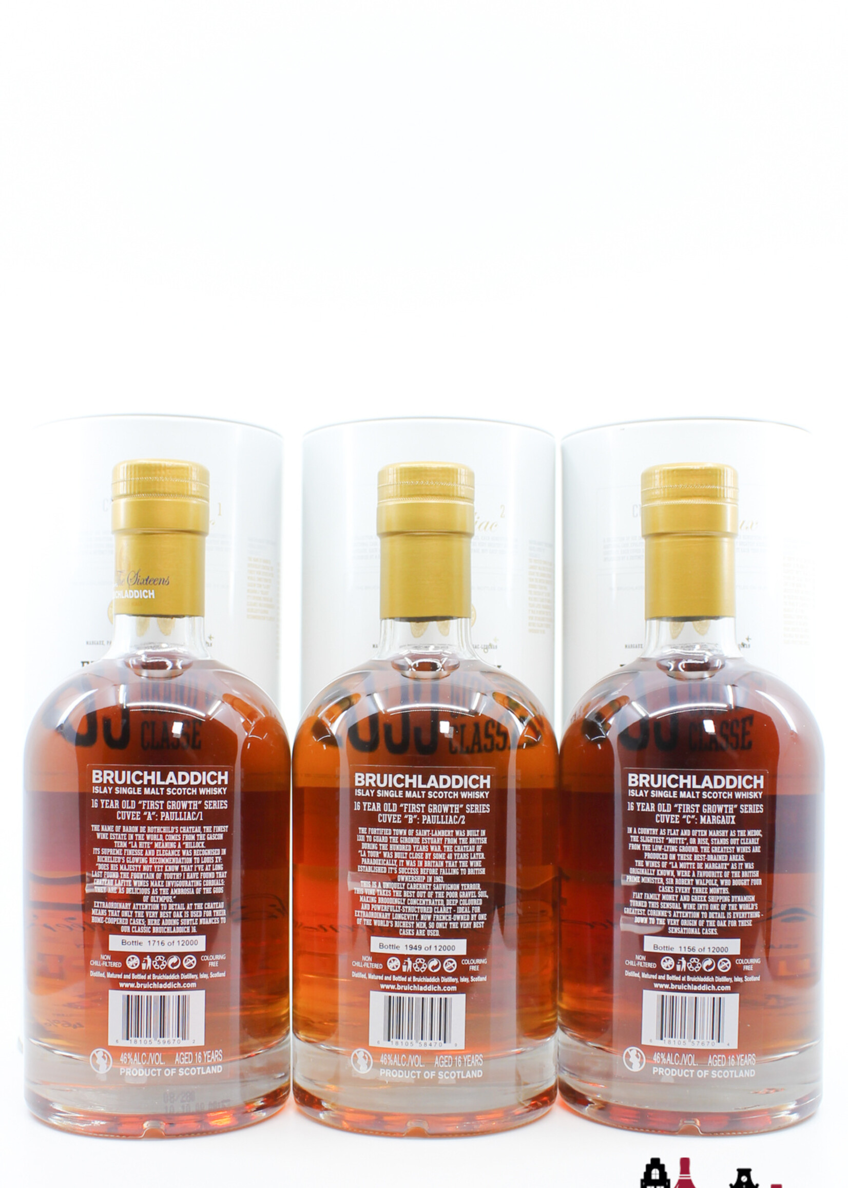 Bruichladdich Bruichladdich 16 Years Old 2008 - Cuvee A, B, C, D, E & F Series - First Growth Series The Sixteens (full set)