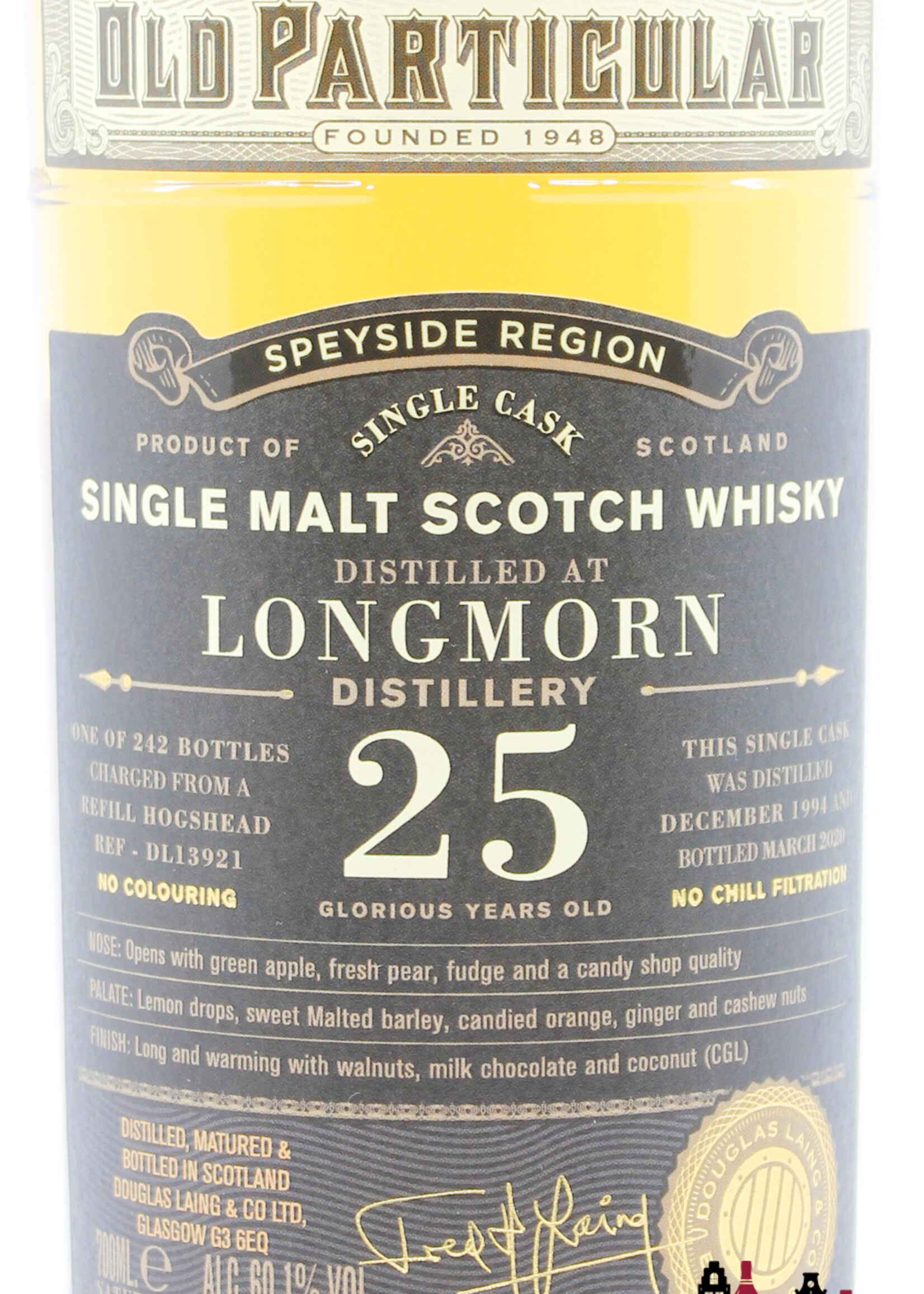 Longmorn Longmorn 25 Years Old 1994 2020 - Old Particular - Cask DL13921 - Douglas Laing 60.1% (1 of 242)