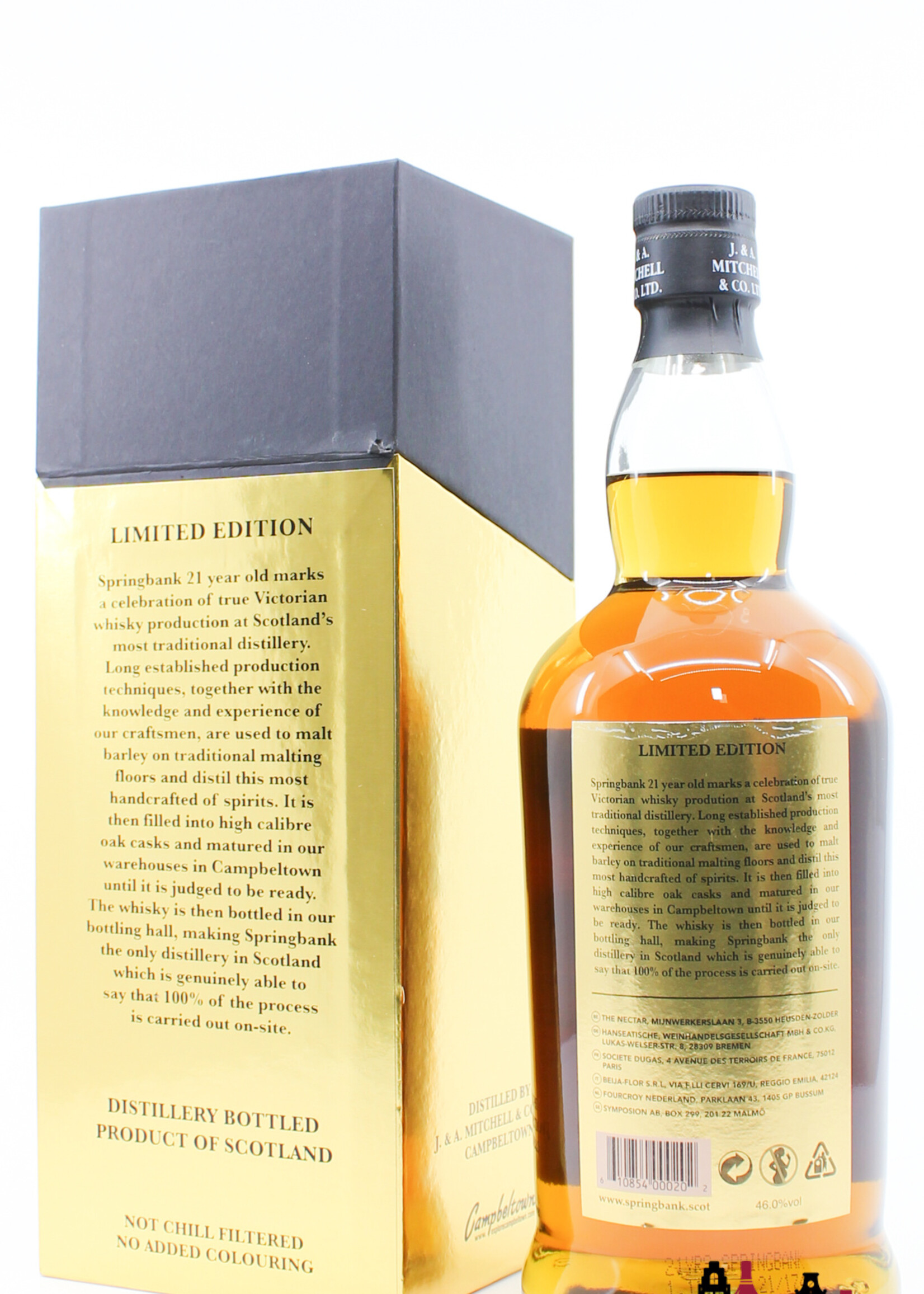Springbank Springbank 21 Years Old 2021 - Limited Edition - Black/Gold Edition 46% (1 of 3600) - Marge