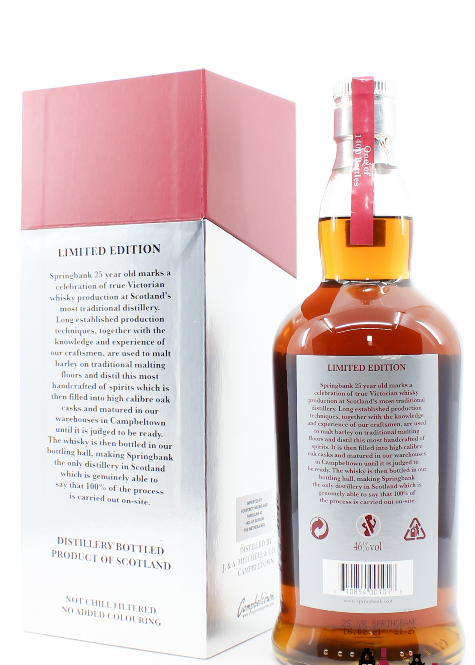 Springbank Springbank 25 Years Old 2021 - Limited Edition - Red/Silver Edition 46% (1 of 1400)