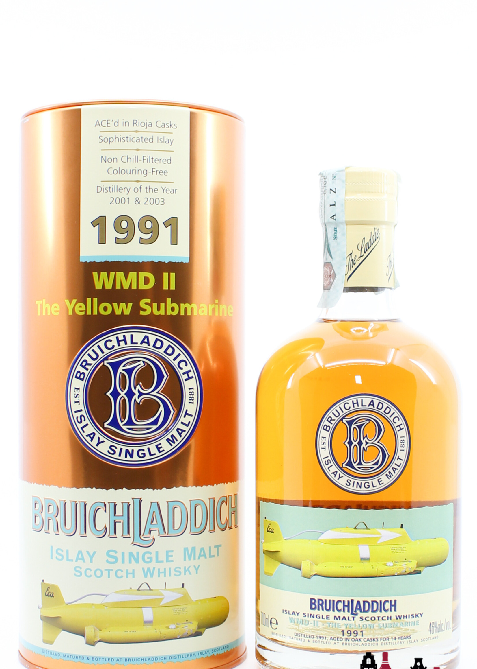 Bruichladdich Bruichladdich 14 Years Old 1991 2007 - WMD II - The Yellow Submarine 46%