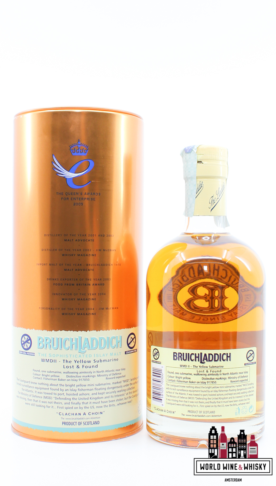 Bruichladdich Bruichladdich 14 Years Old 1991 2007 - WMD II - The Yellow Submarine 46%