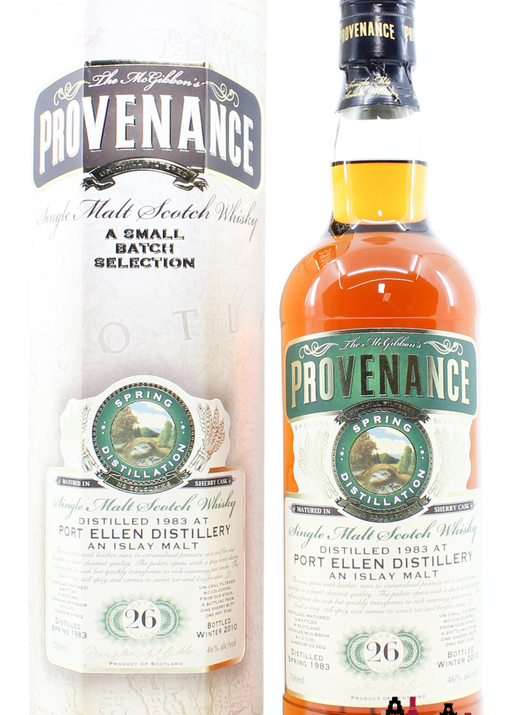 Port Ellen Port Ellen 26 Years Old 1983 2010 Spring - Provenance - Cask 5746 - Douglas McGibbon 43% (Closed Distillery)
