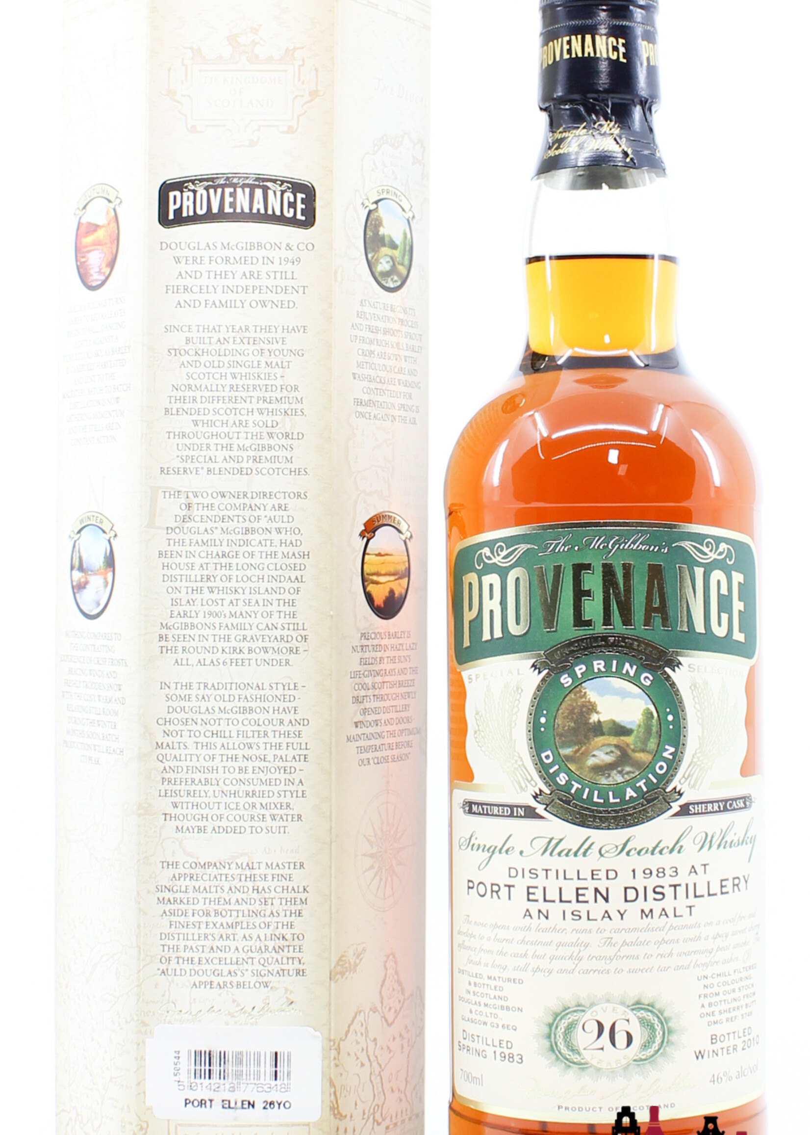Port Ellen Port Ellen 26 Years Old 1983 2010 Spring - Provenance - Cask 5746 - Douglas McGibbon 43% (Closed Distillery)