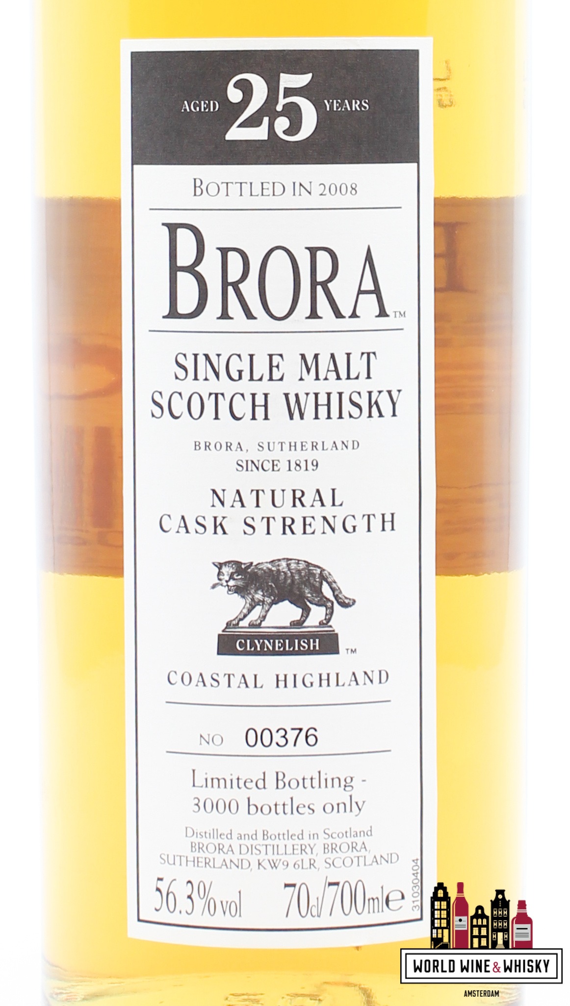 Brora Brora 25 Years Old 1982 2008 - 7th Release - Natural Cask Strength 56.3% (1 of 3000)