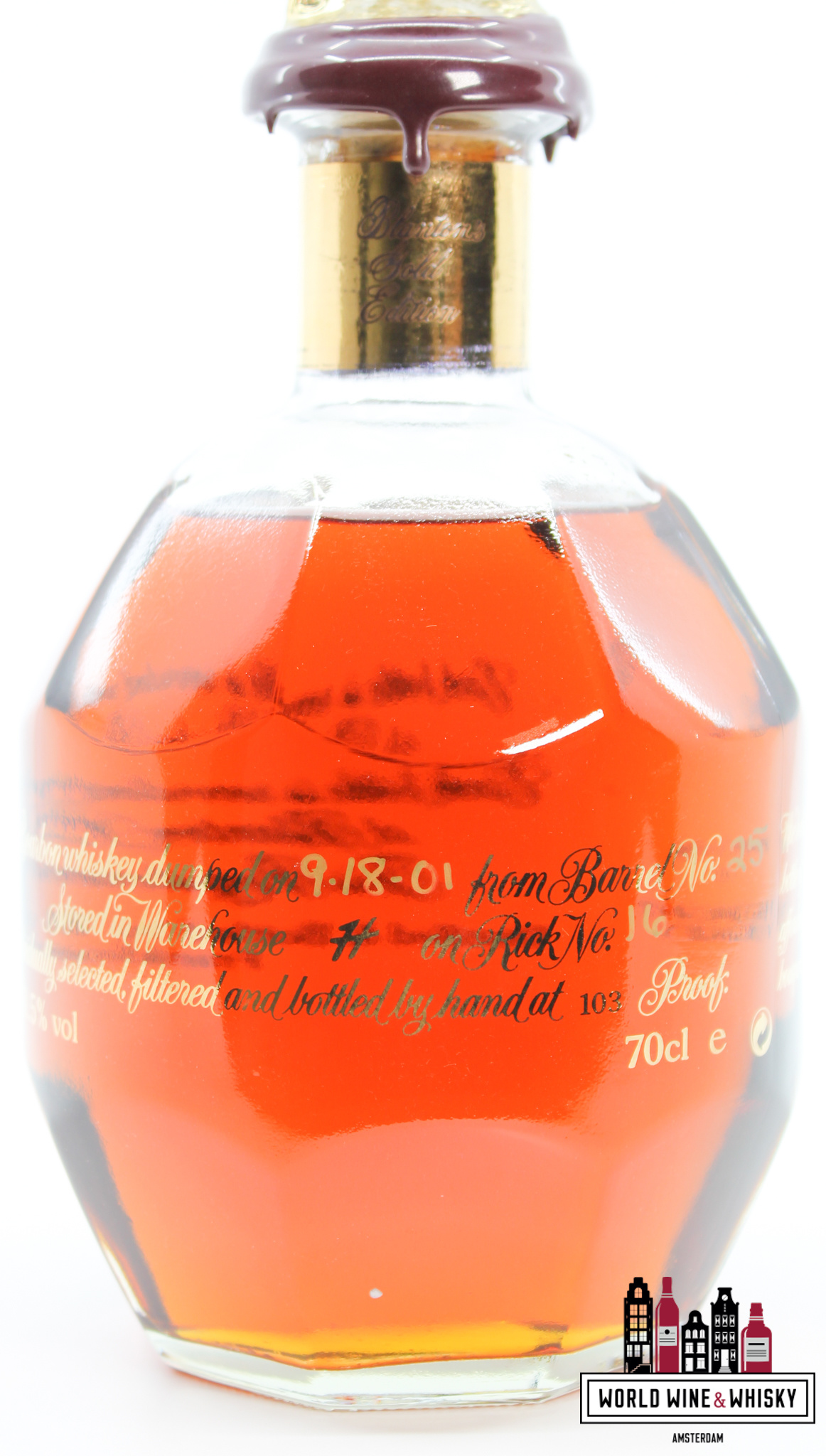 Blanton's Blanton's 2001 Gold Edition - Barrel 25 - Kentucky Single Barrel Straight Bourbon Whiskey 51.5% (103 Proof)