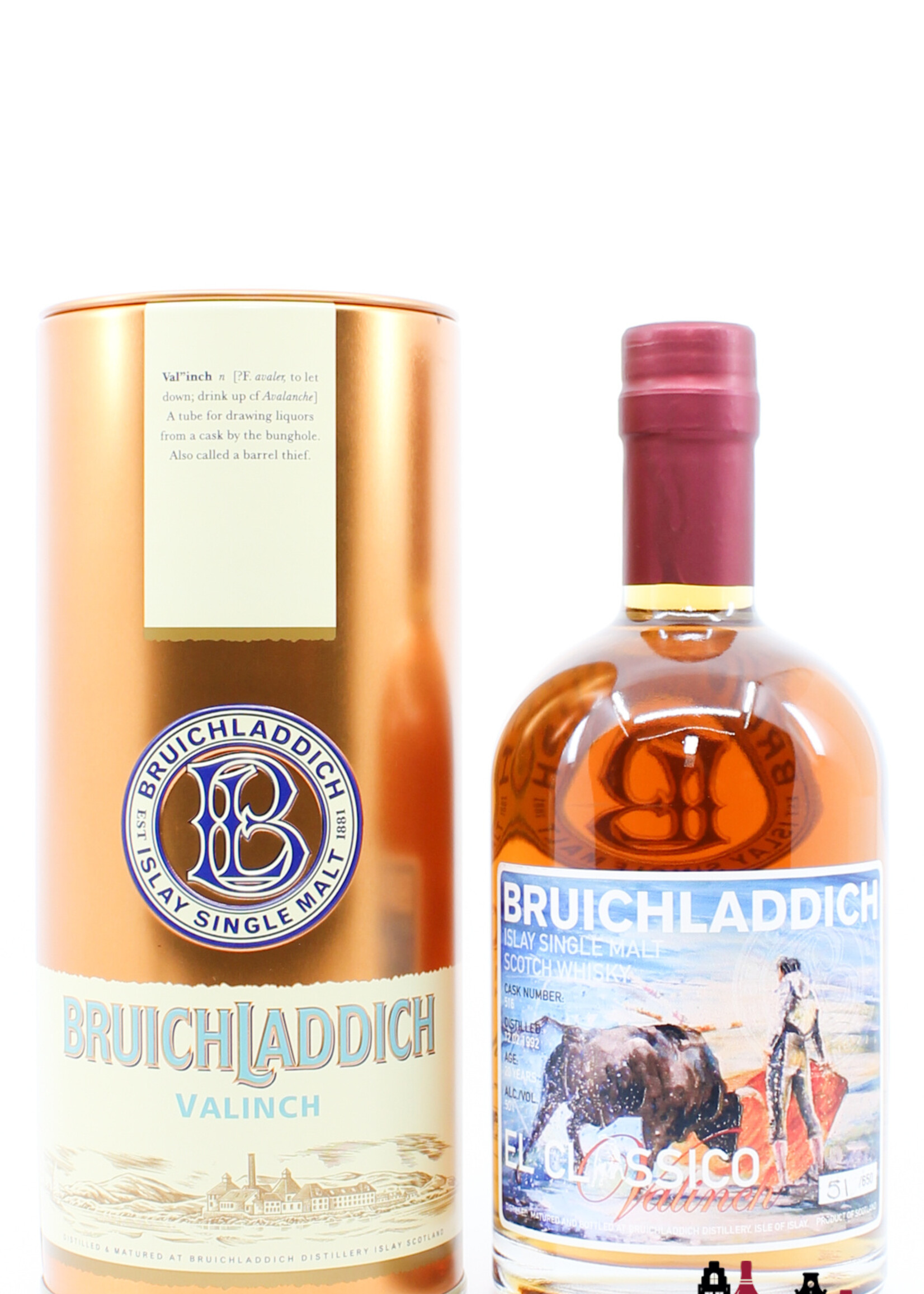 Bruichladdich Bruichladdich 20 Years Old 1992 2012 - El Classico Valinch - Distillery only - Cask 516 50% (1 of 650)