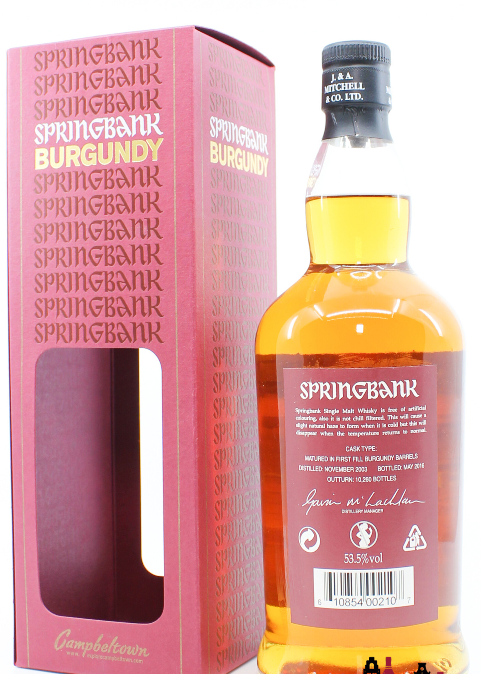 Springbank Springbank 12 Years Old 2003 2016 - Burgundy 53.5% (1 of 10260)