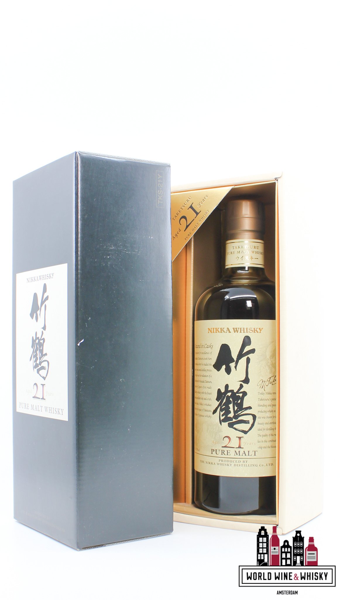 Nikka Whisky Taketsuru 21 Years Old - Pure Malt - Nikka Whisky - Yoichi & Miyagikyo 43% (in luxury case)